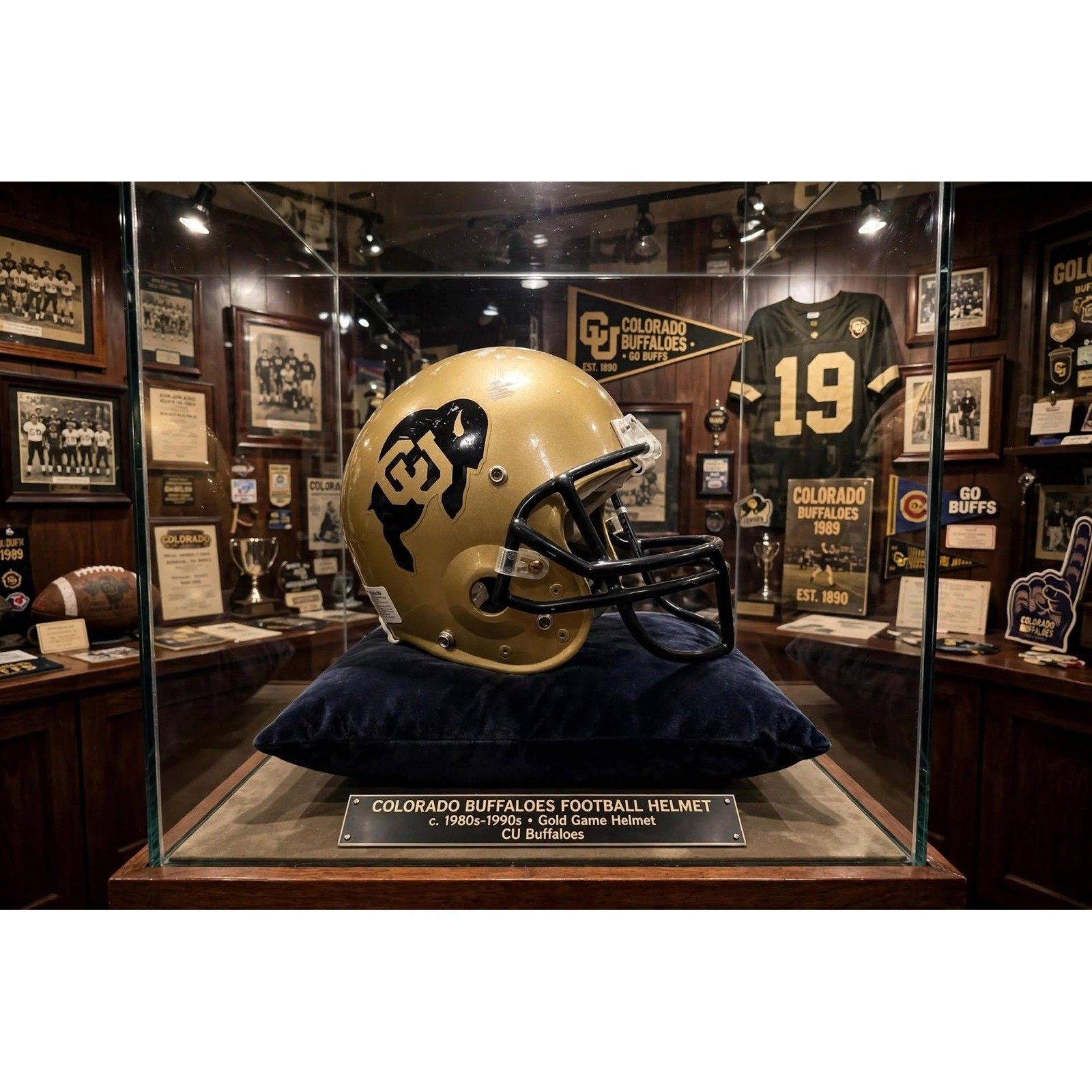 Vtg Possibly Authentic Colorado Buffaloes Football Training Helmet The Buffs #35
