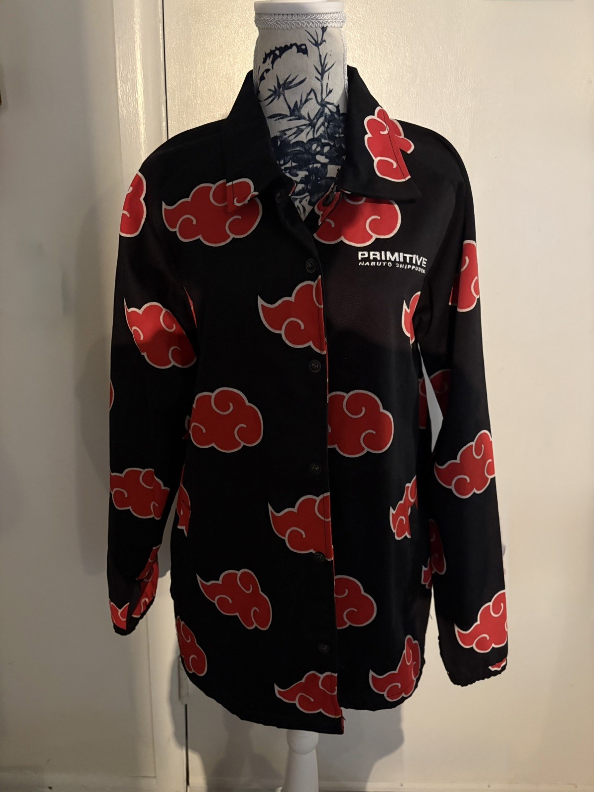 NWT Primitive x Naruto Shippuden Akatsuki Cloud Coaches Jacket MENS MEDIUM NWT Primitive x Naruto Shippuden Akatsuki Cloud Coaches Jacket MENS MEDIUM