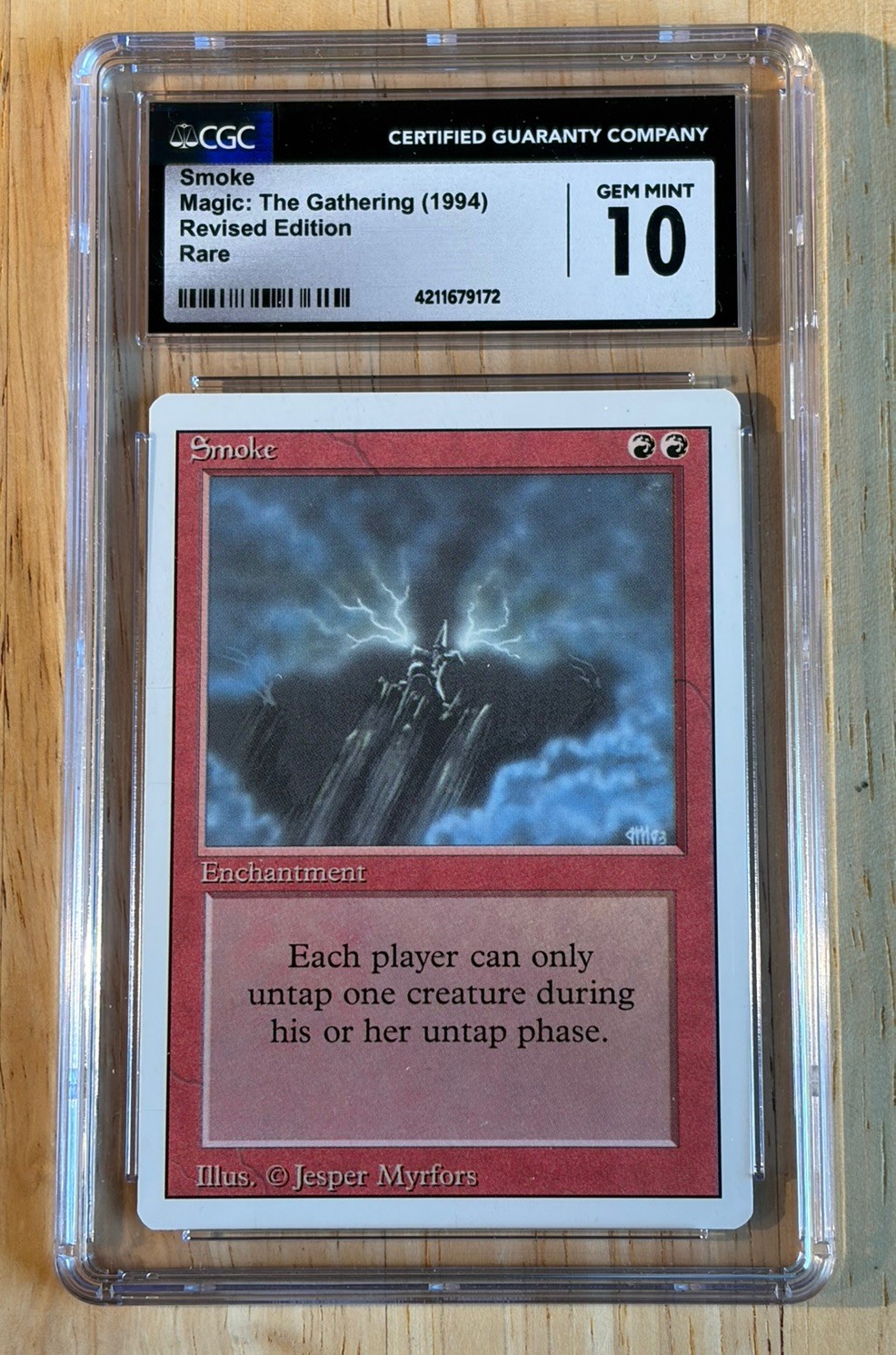 MTG - Smoke - Revised - Graded CGC Gem Mint 10 MTG - Smoke - Revised - Graded CGC Gem Mint 10