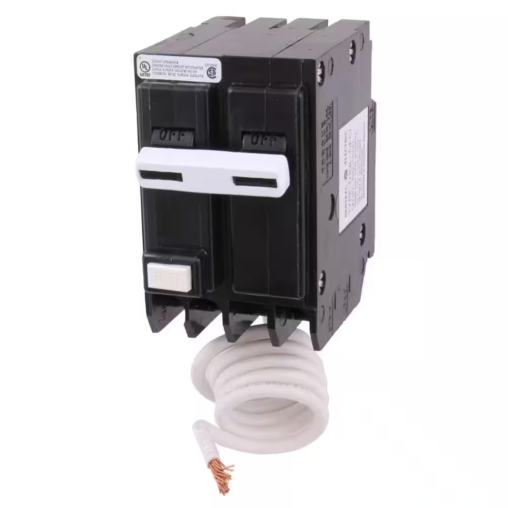GE 30 Amp Double Pole Ground Fault Breaker with Self-Test THQL2130GFTP