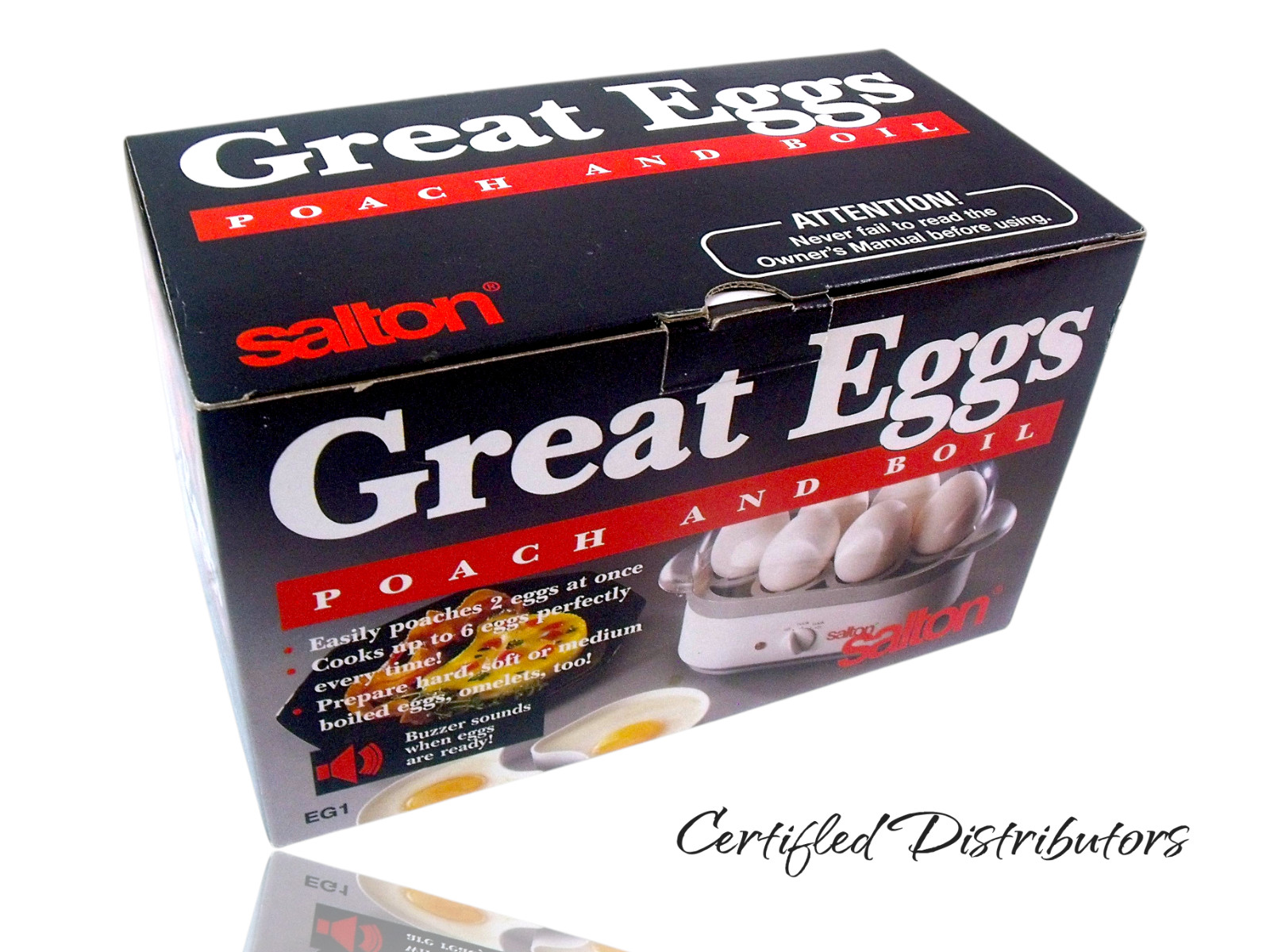 Vintage Salton #EG1 Great Eggs Electric Egg Cooker Poach Boil - Brand New in Box