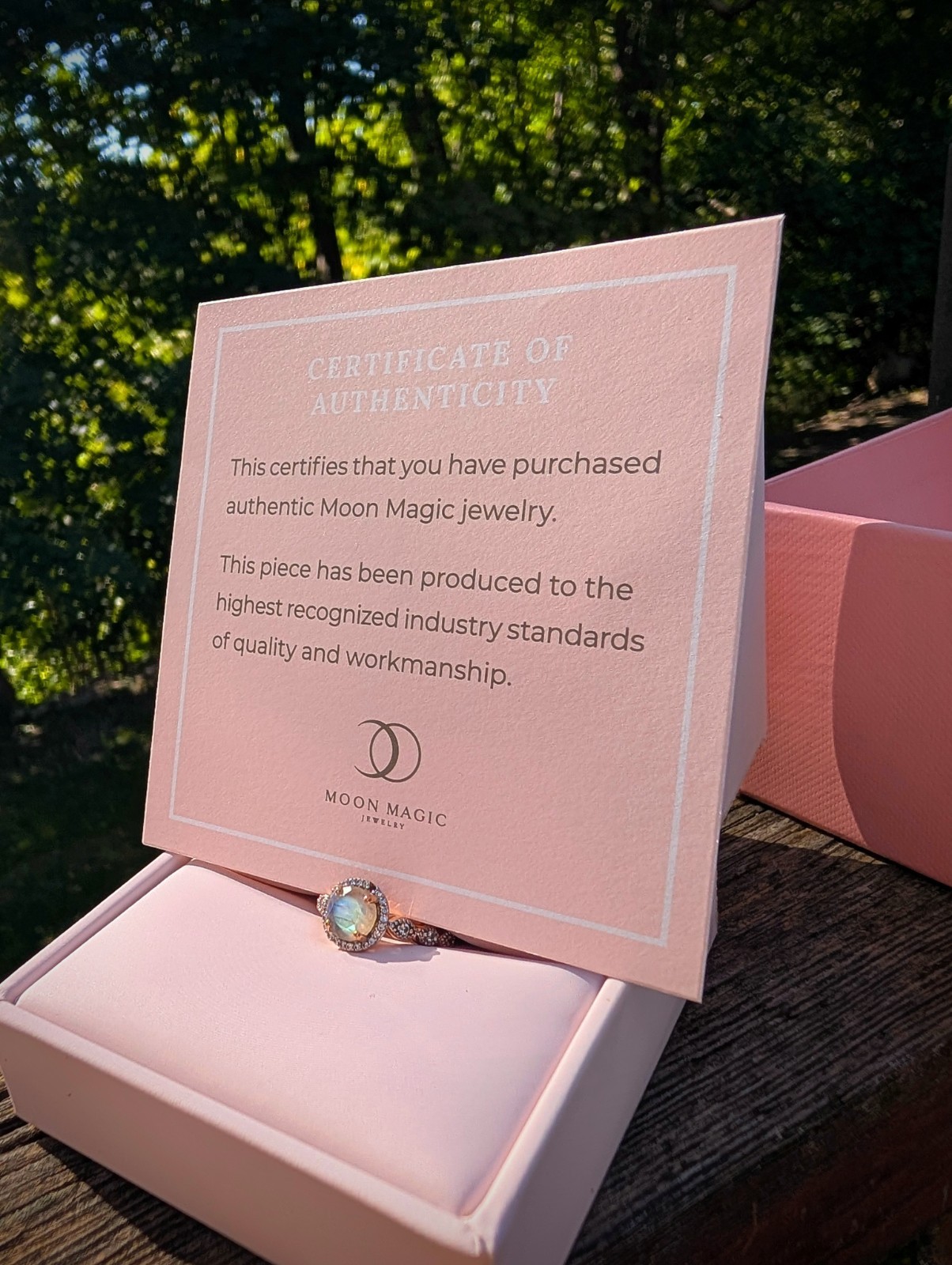 Moon Magic 14k Rose Gold Moonstone Diamond Engagement Ring Size 6 Moon Magic 14k Rose Gold Moonstone Diamond Engagement Ring Size 6