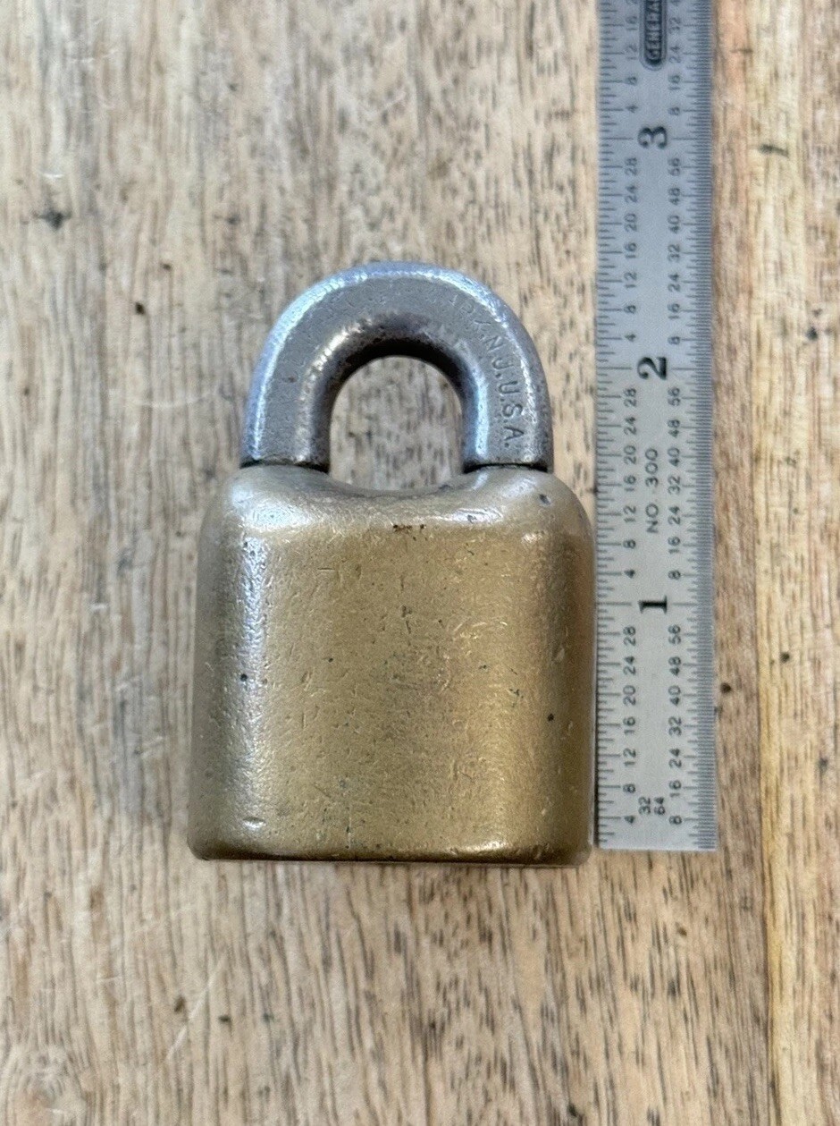 Antique Vintage Small Scandinavian Style J.H.W. Climax Padlock Lock No Key Antique Vintage Small Scandinavian Style J.H.W. Climax Padlock Lock No Key