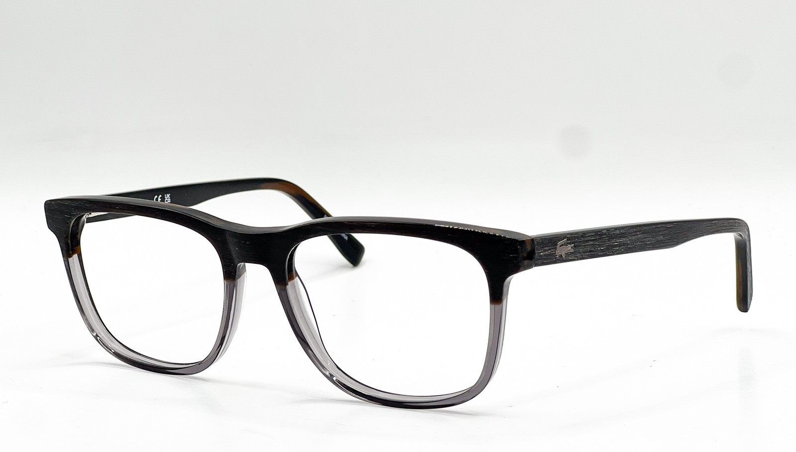 Lacoste L2849 035 Transparent Grey/Wood Authentic Eyeglass Frames 54-17