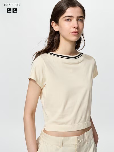 UNIQLO F.RISSO Boatneck T-shirt Women 4 color New Japan June
