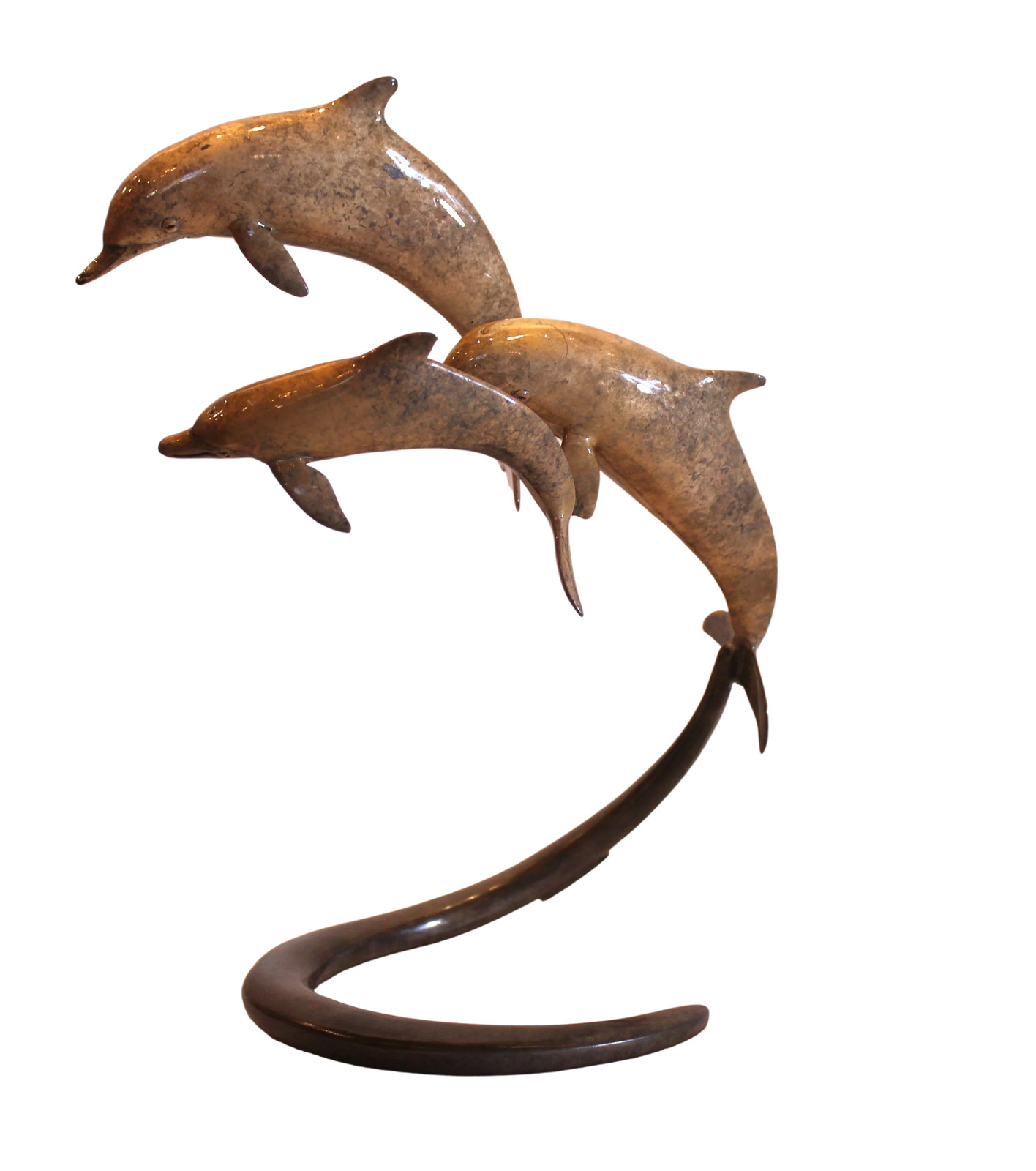 Brian Arthur \'Leapin Dolphin Family of 3\' Bronze Sculpture Brian Arthur \'Leapin Dolphin Family of 3\' Bronze Sculpture