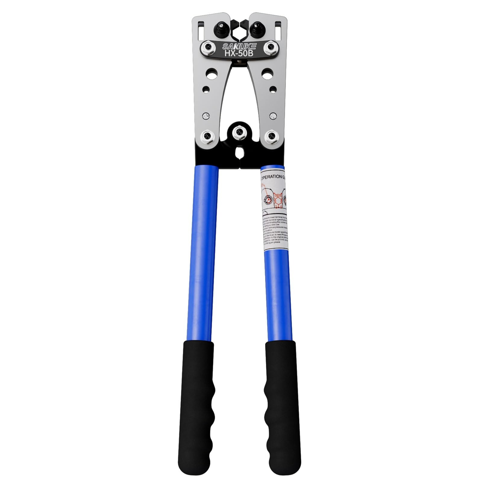 Sanuke Battery Cable Lug Crimping Tool for AWG 6mm²-50mm² (AWG 10-1/0), Black 