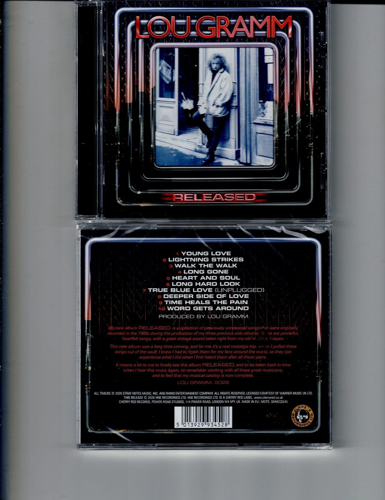 Lou Gramm - Released (cd 2026 Stray Notes) Melodic Hard Rock Aor NEW FOREIGNER
