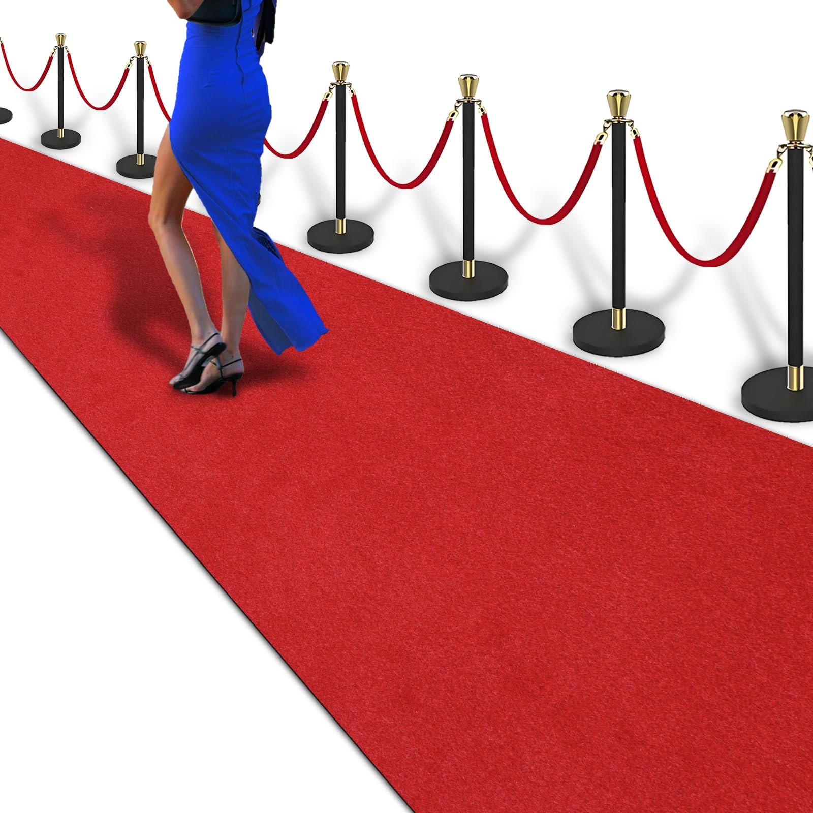 PBHEPJ 3ft x 50ft Extra Thick Red Carpet Runner for Party & Hollywood, Festiv...