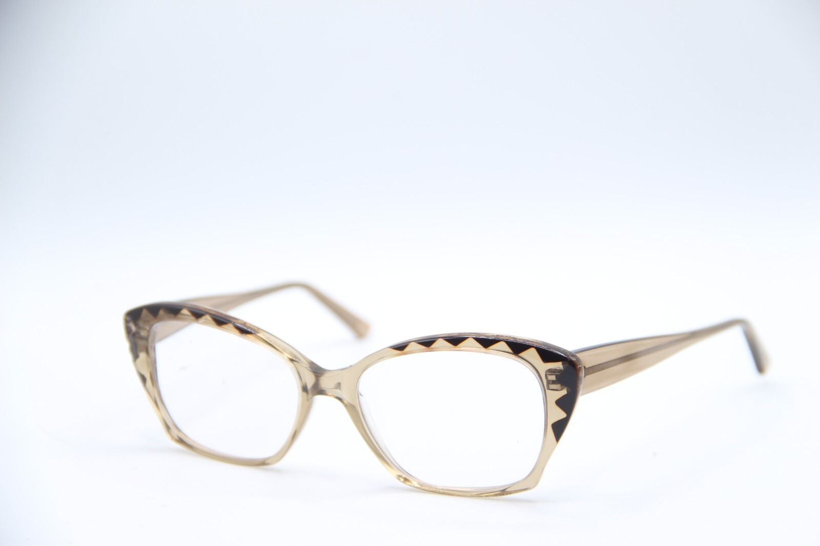 JEAN LAFONT PARIS DECOR 5053 CLEAR BROWN AUTHENTIC WCASE EYEGLASSES 53-16