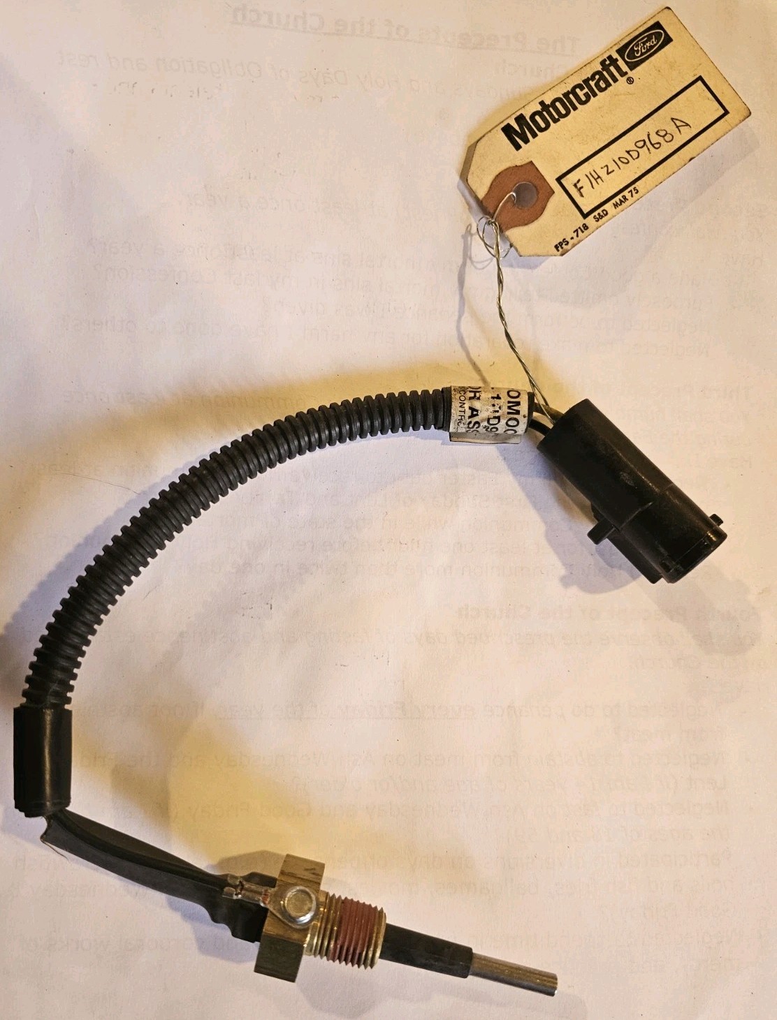 Genuine NOS Ford Motorcraft F1HZ-10D968-A Sensor Assembly F1HT 10D968-BA Genuine NOS Ford Motorcraft F1HZ-10D968-A Sensor Assembly F1HT 10D968-BA