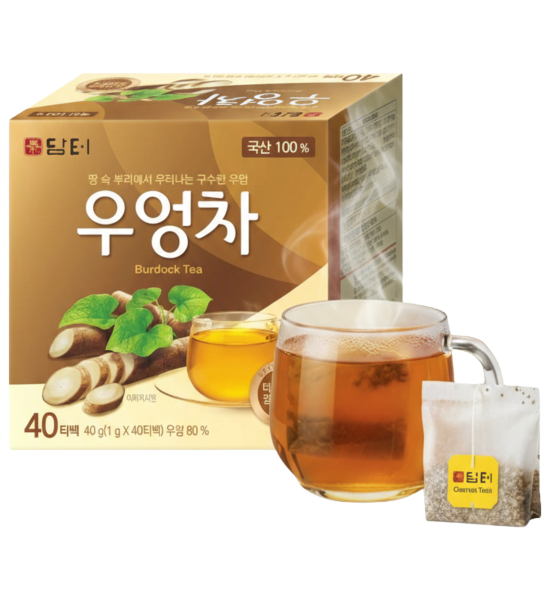 Damtuh Korean Burdock Root Tea 담터 우엉차, Herbal Tea Bags - Caffeine Free Damtuh Korean Burdock Root Tea 담터 우엉차, Herbal Tea Bags - Caffeine Free