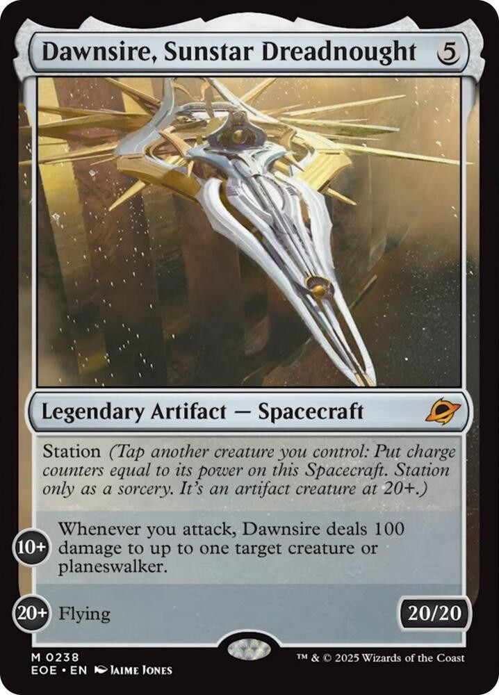 1x Dawnsire, Sunstar Dreadnought - Edge of Eternities Near Mint - MTG