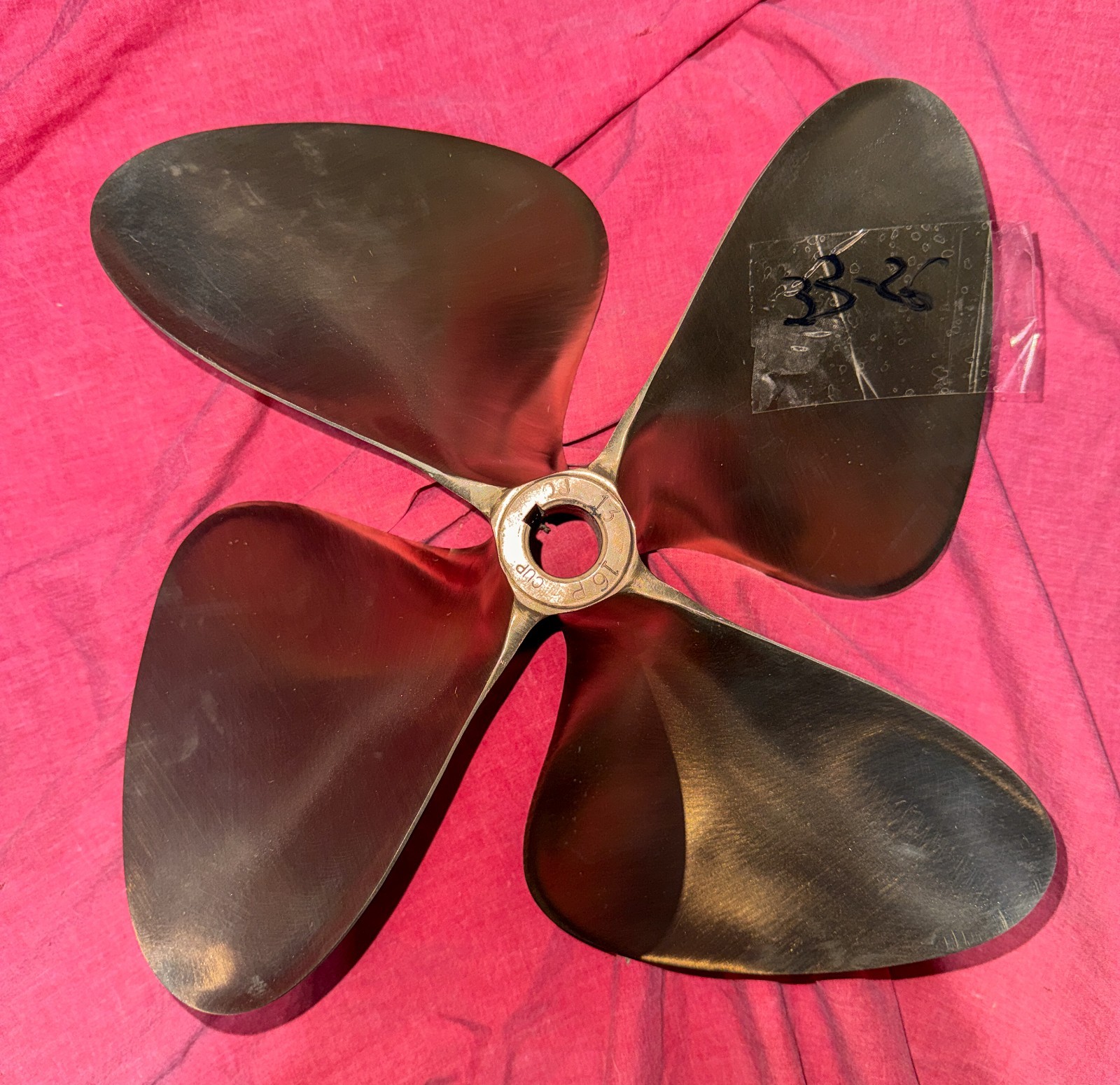 OJ Force 13 x 16 4 Blade Nibral Inboard Propeller Right Hand 1