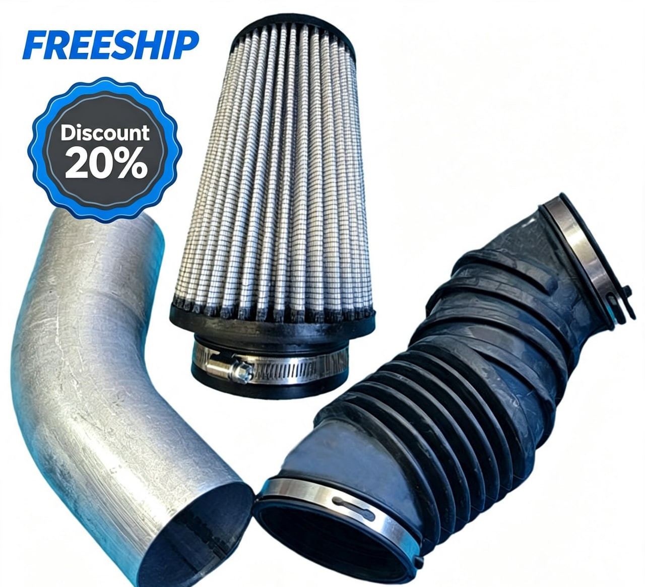 aFe POWER 1941 Air Intake Kit Magnum Conical Filter Dual Battery