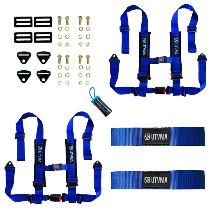 UTVMA '14-'23 Polaris RZR XP 1000 Harness Kit - Auto Buckle Blue - Pair UTVMA '14-'23 Polaris RZR XP 1000 Harness Kit - Auto Buckle Blue - Pair