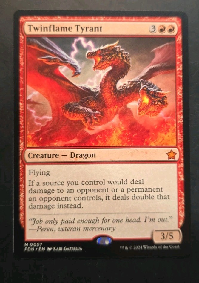 Twinflame Tyrant Foundations MTG Regular Near Mint 