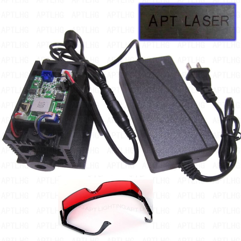 TTL & Analog 450nm 445nm 14W 14000mW Focusable blue laser module engraving metal