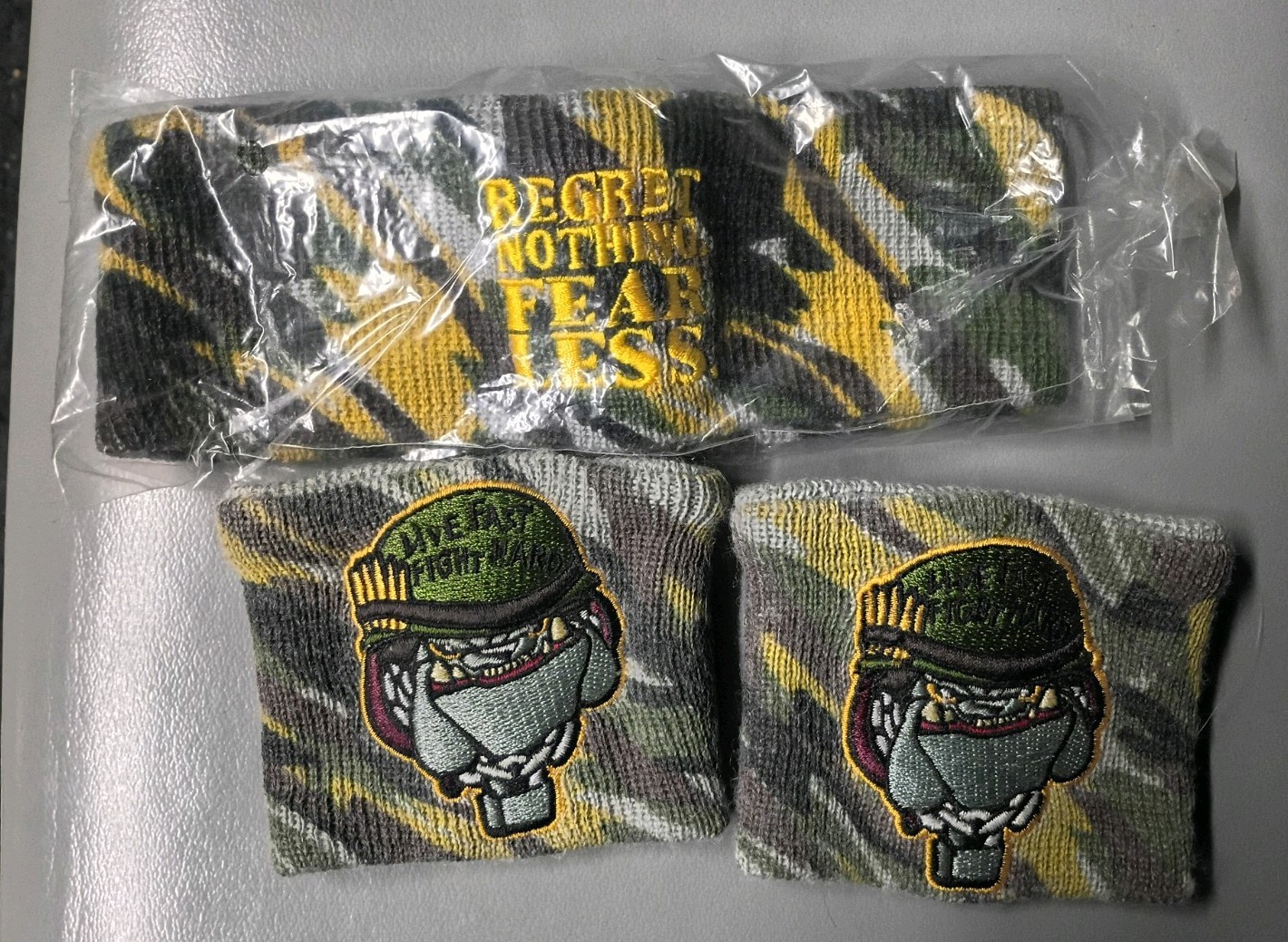 WWE John Cena Live Fast Fight Hard Regret Nothing Fear Less Sweat Bands Vintage