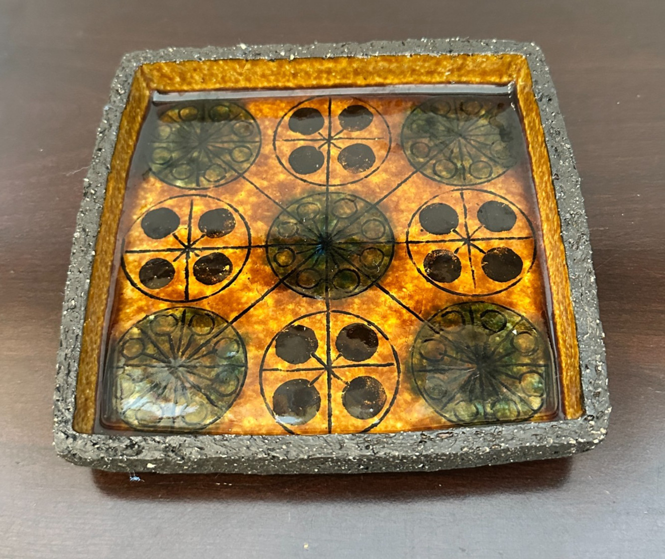 Vintage 60’s THOMAS TOFT 27 Denmark Scandinavian Danish Studio Pottery TRAY MCM