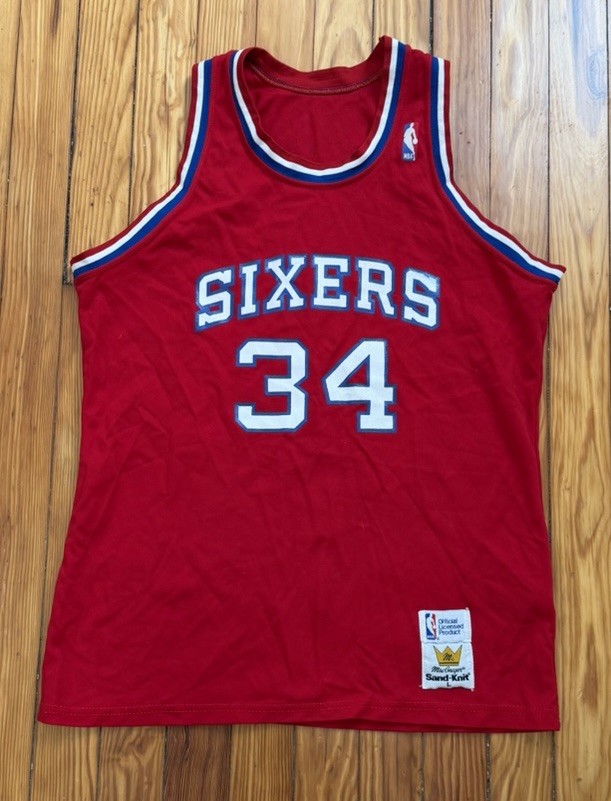 Authentic Vintage Charles Barkley Sixers Sand-Knit Jersey Mens Size Large