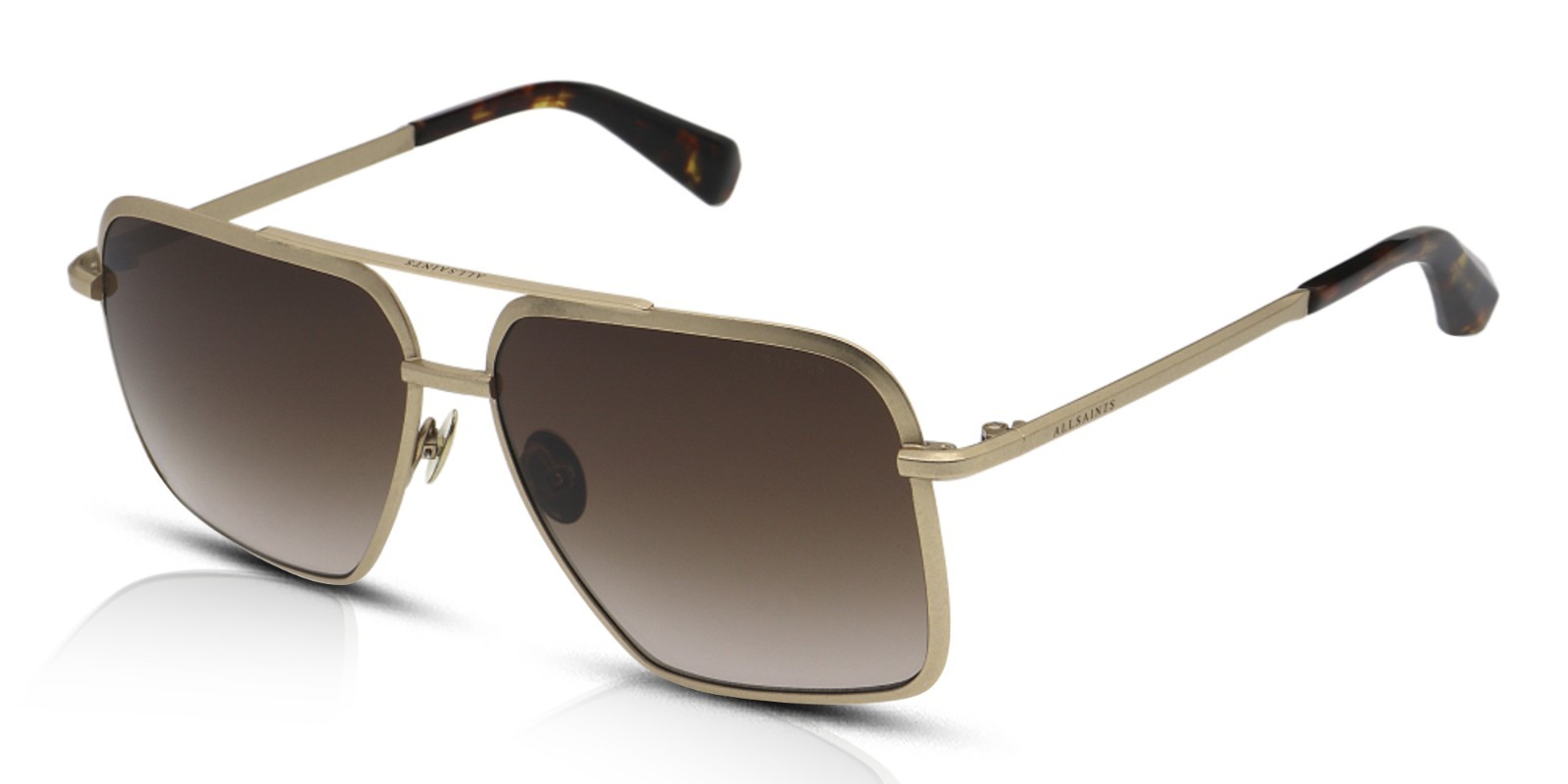 AllSaints Sunglasses Men\'s Orien ALS7008 455 Gold/Brown Gradient