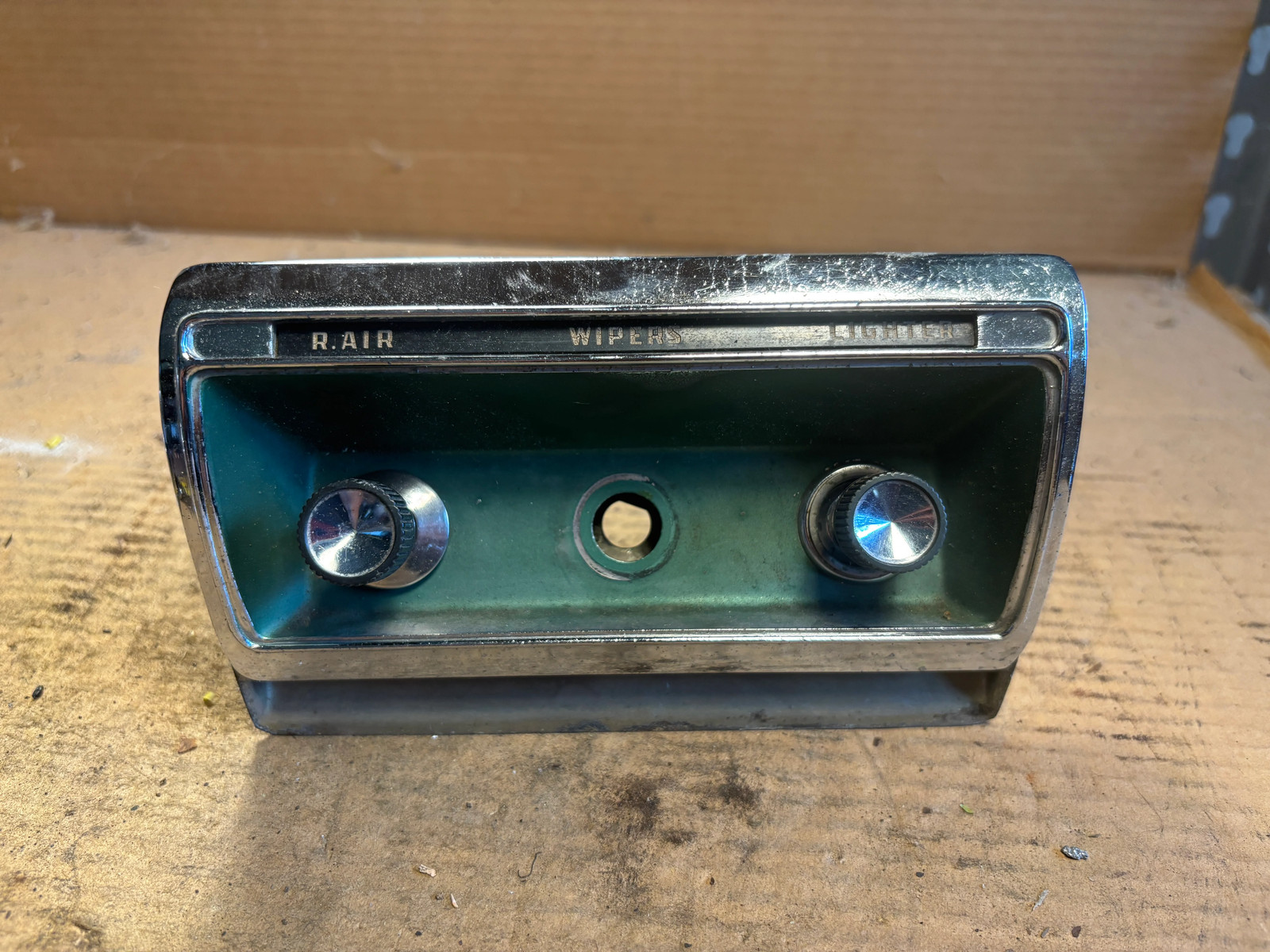 1957-1958 Ford Fairlane climate lighter dash bezel 1957-1958 Ford Fairlane climate lighter dash bezel