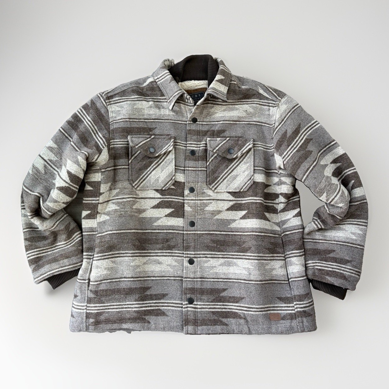Jachs NY Mens 2XL Aztec Southwest Sherpa Lined Wool Blend Shirt Jacket Shacket Jachs NY Mens 2XL Aztec Southwest Sherpa Lined Wool Blend Shirt Jacket Shacket