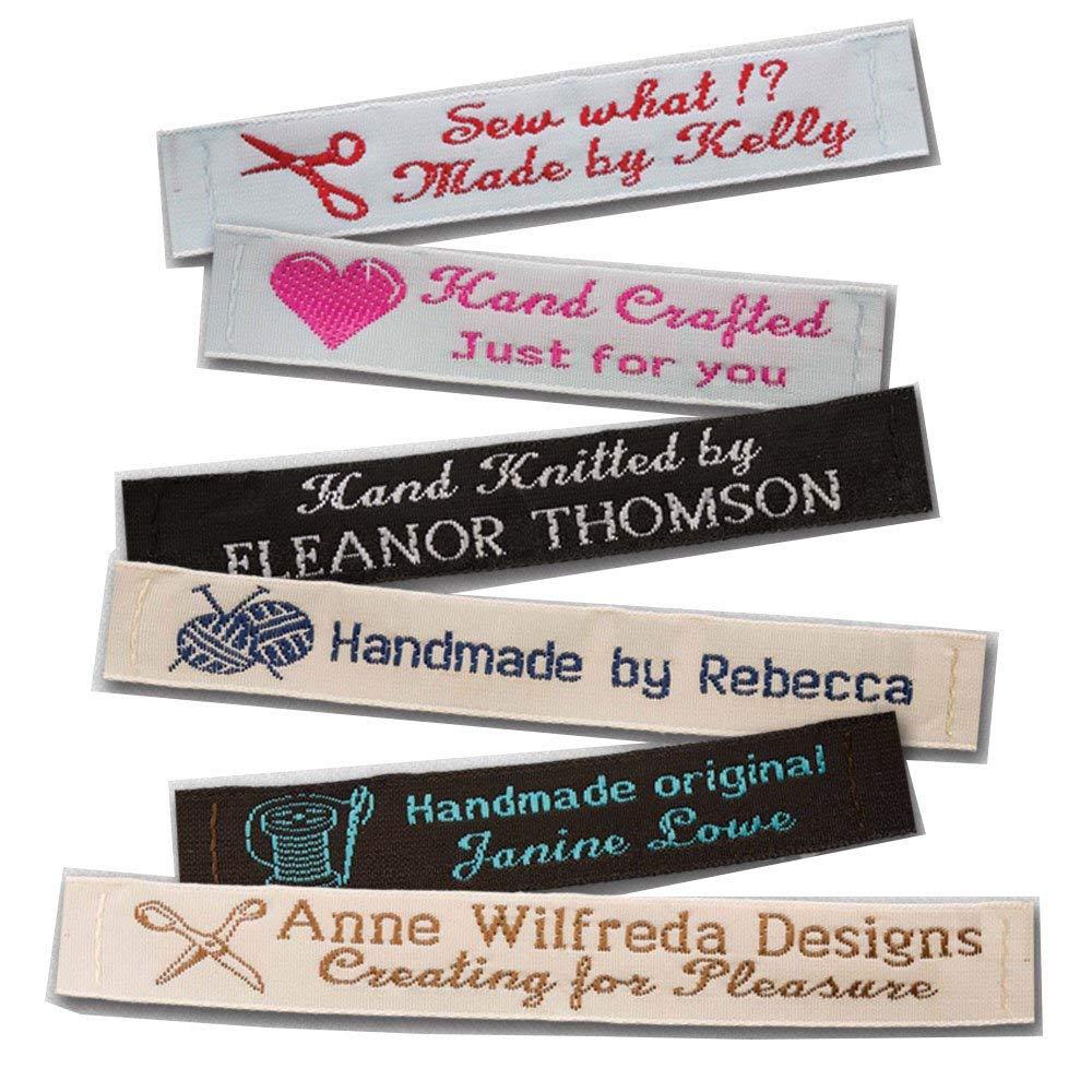 25 Personalized 100% Woven Sewing Labels 1/2\
