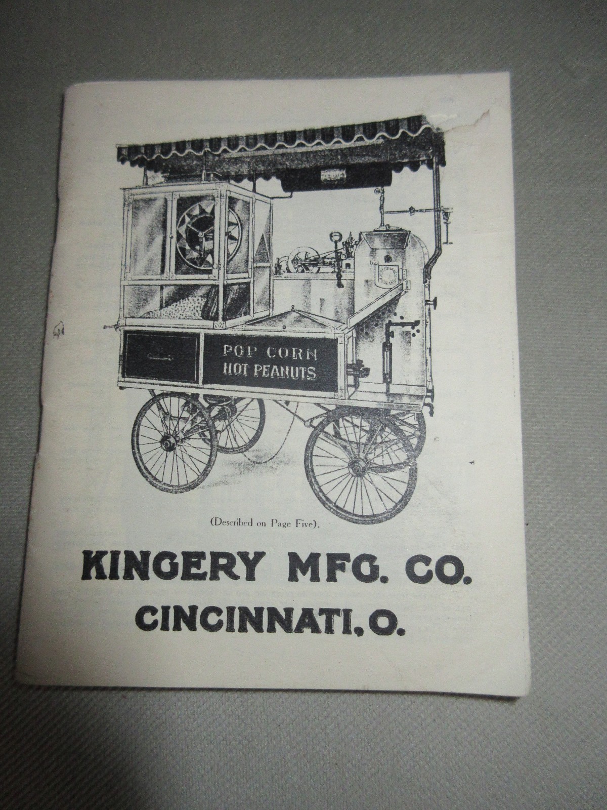 KINGERY Manufacturing of Popcorn and Peanut Machines Catalog or Pamphlet 1913