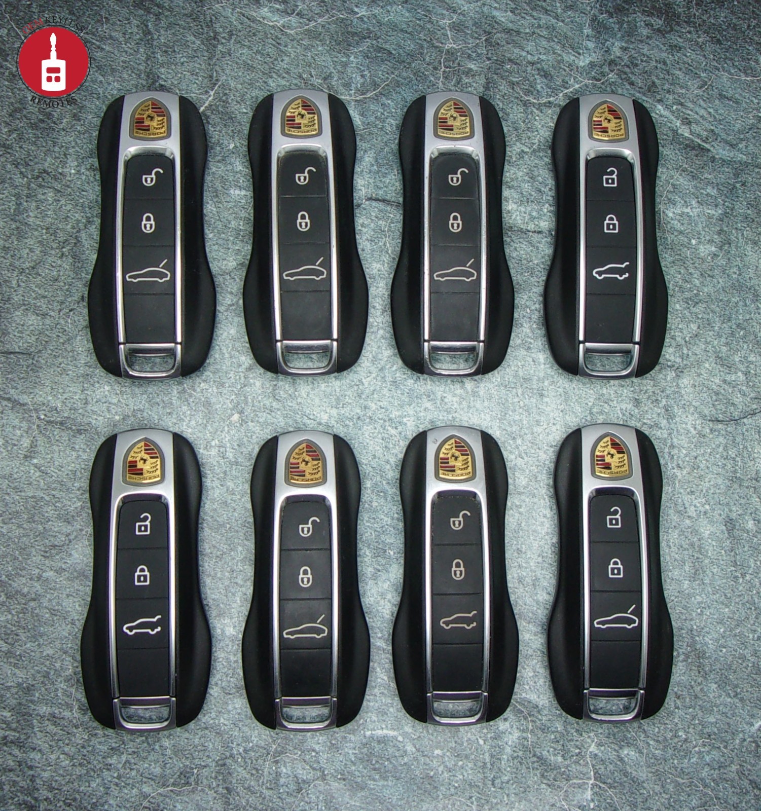 OEM Mixed Lot x8 Porsche Keyless Entry Remotes Used 4 Button Transmitter IYZPK3