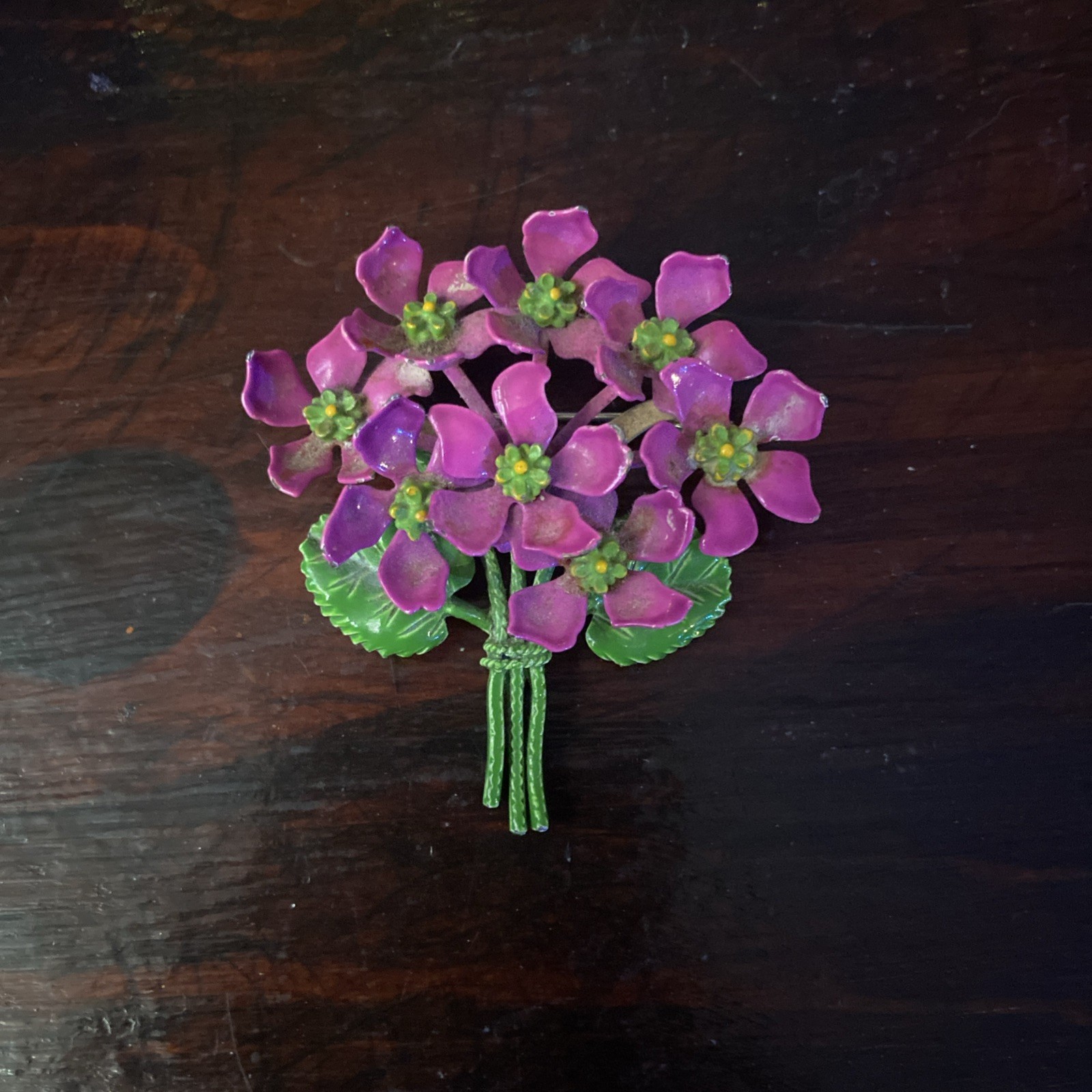 Vintage Fuchsia Floral Pin Circa 1960’s Vintage Fuchsia Floral Pin Circa 1960’s