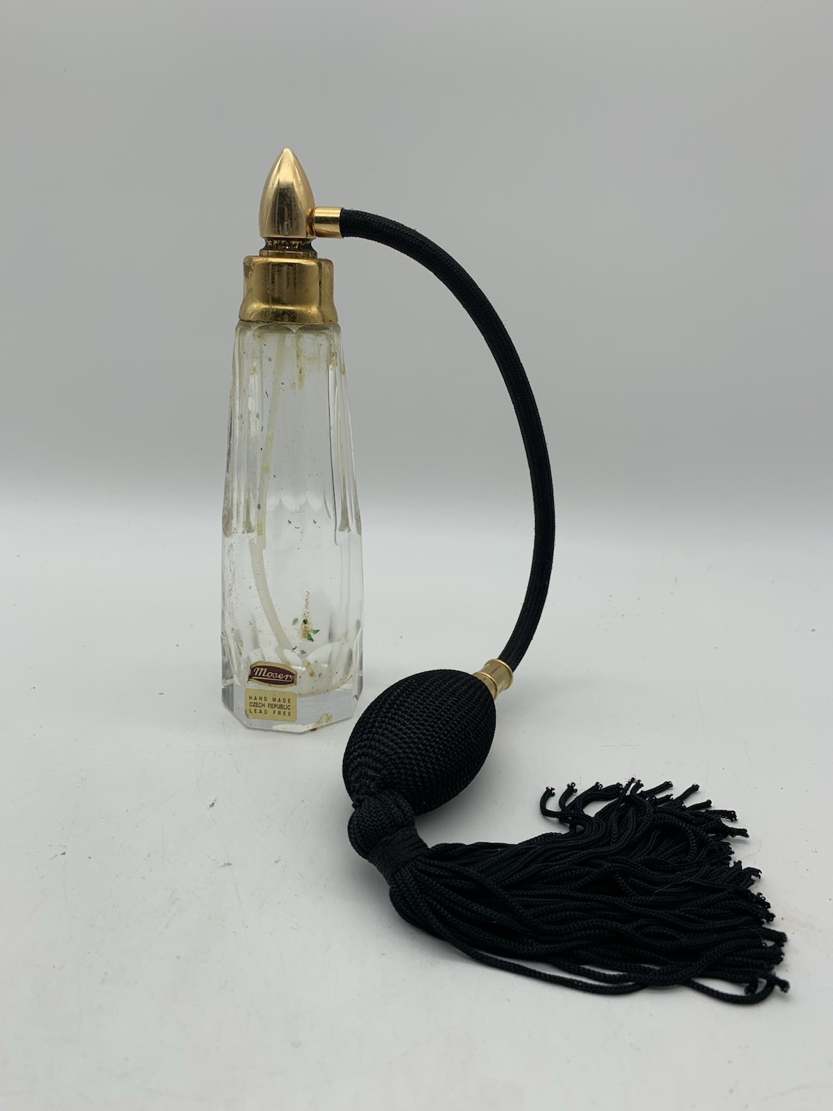 antique bohemian moser glass perfume bottle Read