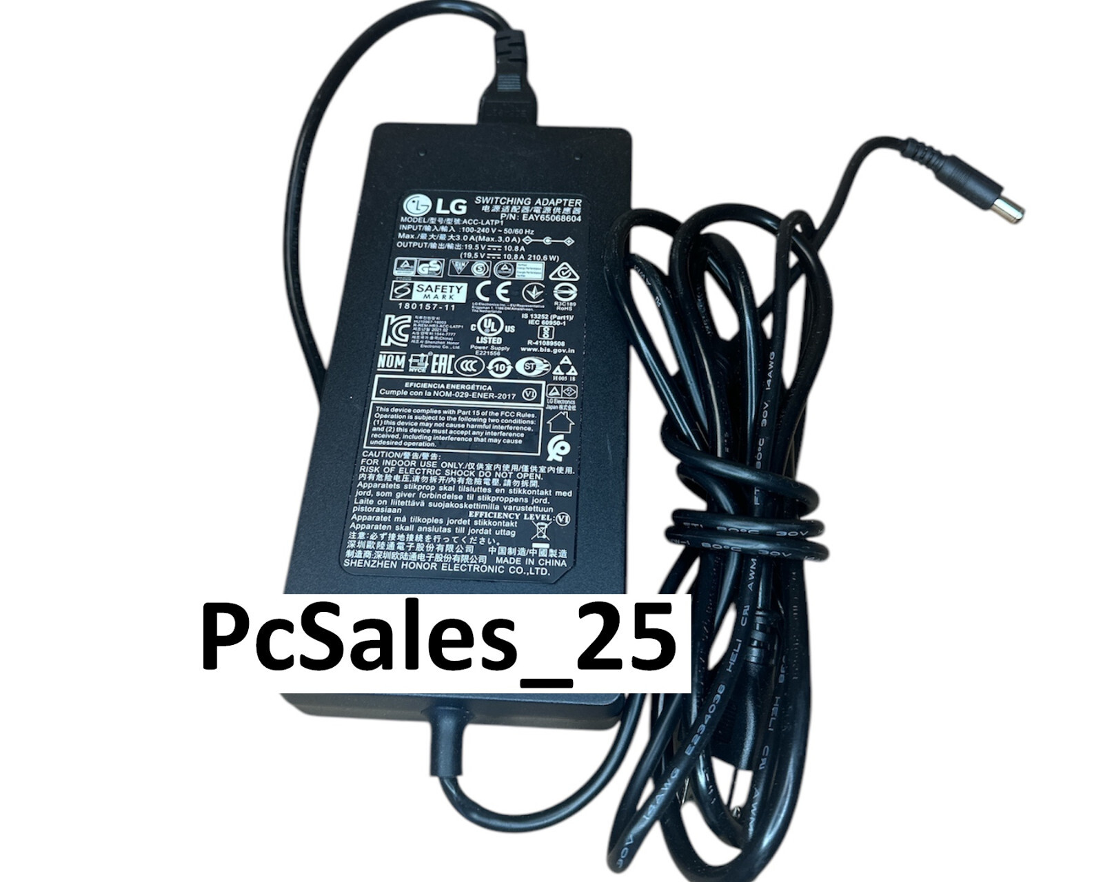 LG 19.5V 10.8A 210W Power Supply for LG Monitor Switching AC Adapter (ACC-LATP1)