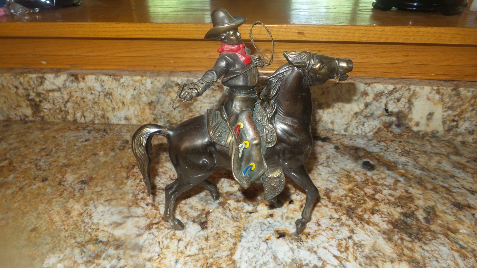 Vintage K&O USA Western Cowboy Rodeo Horse Statue Vintage K&O USA Western Cowboy Rodeo Horse Statue