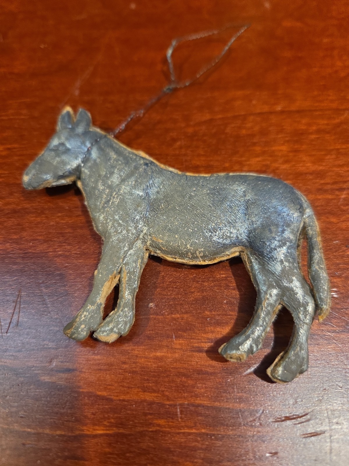 Antique German Dresden Paper Mache Donkey Ornament Vintage Putz Christmas PreWar Antique German Dresden Paper Mache Donkey Ornament Vintage Putz Christmas PreWar