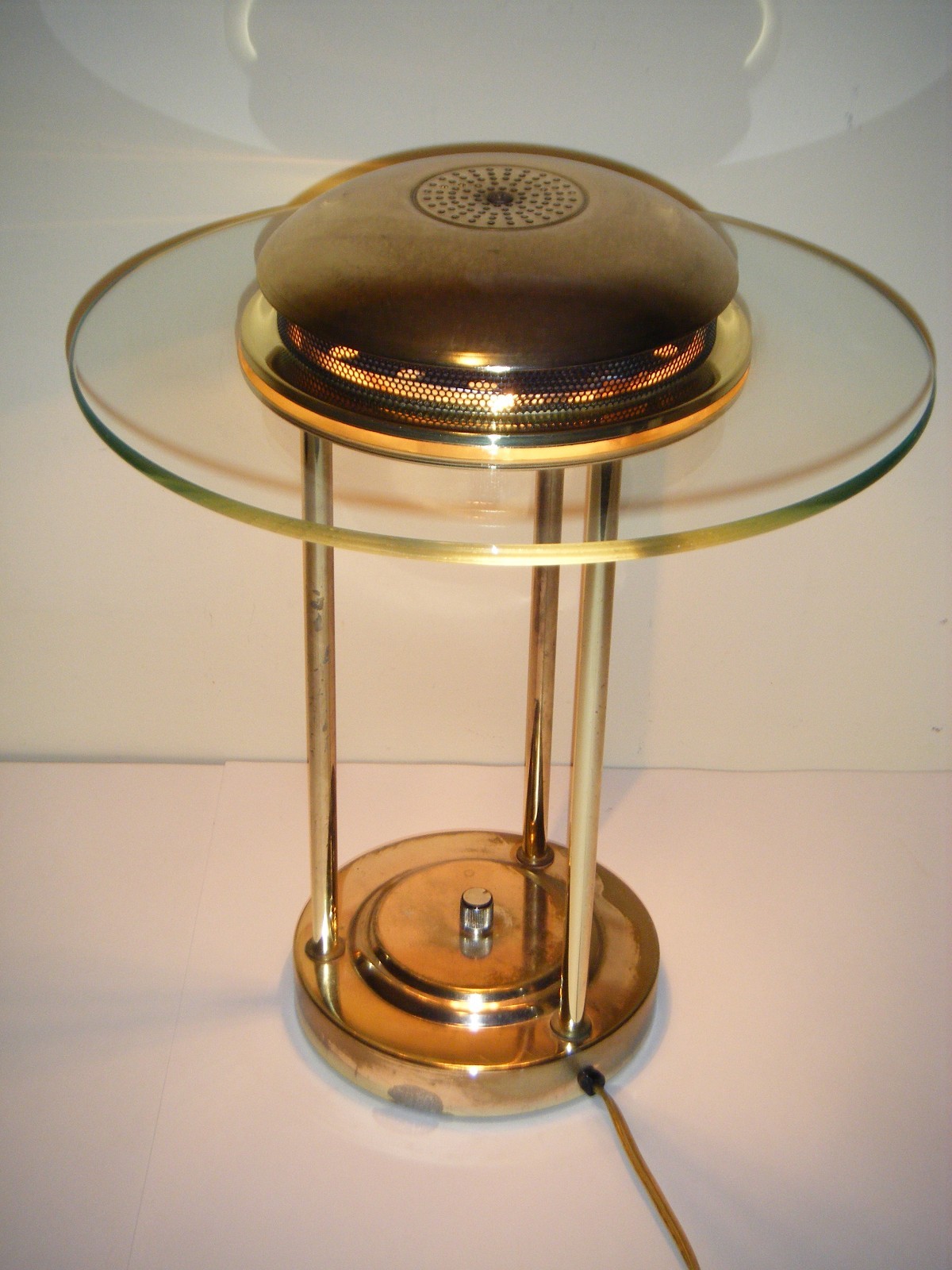Vintage Robert Sonneman George Kovacs Saturn UFO Desk Table Lamp Light (AS-IS)