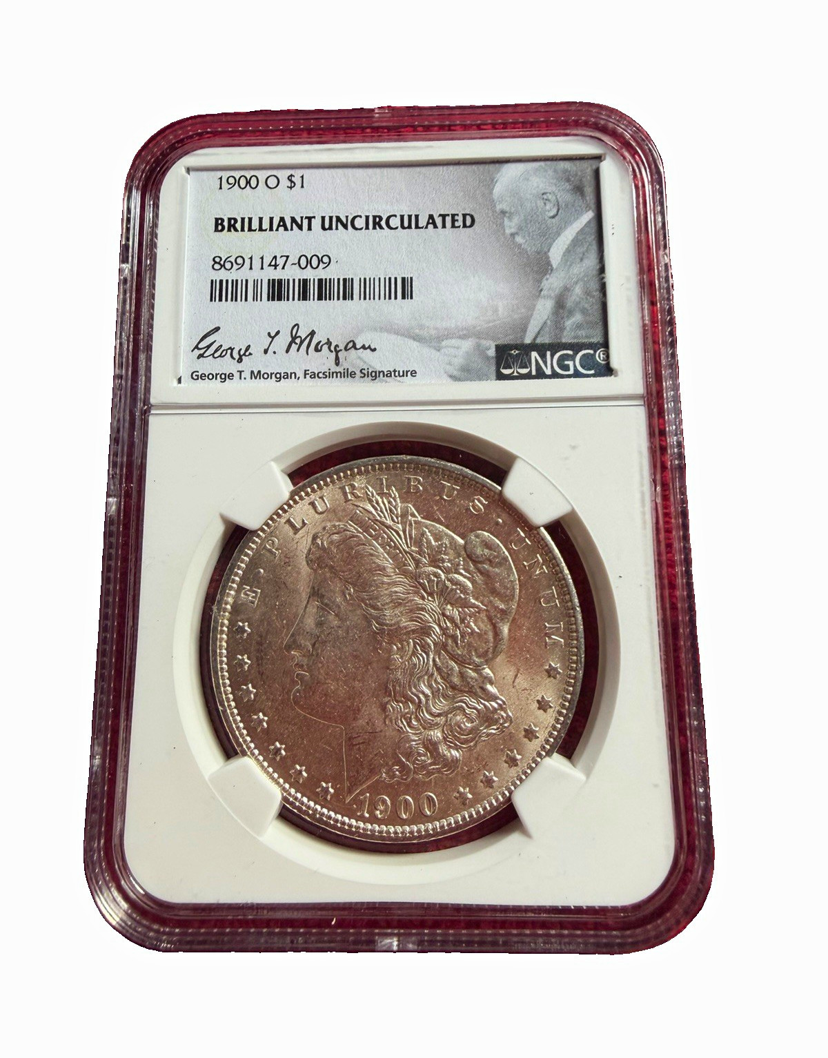 1900-O Morgan Silver Dollar $1 NGC Brilliant Uncirculated Business Strike