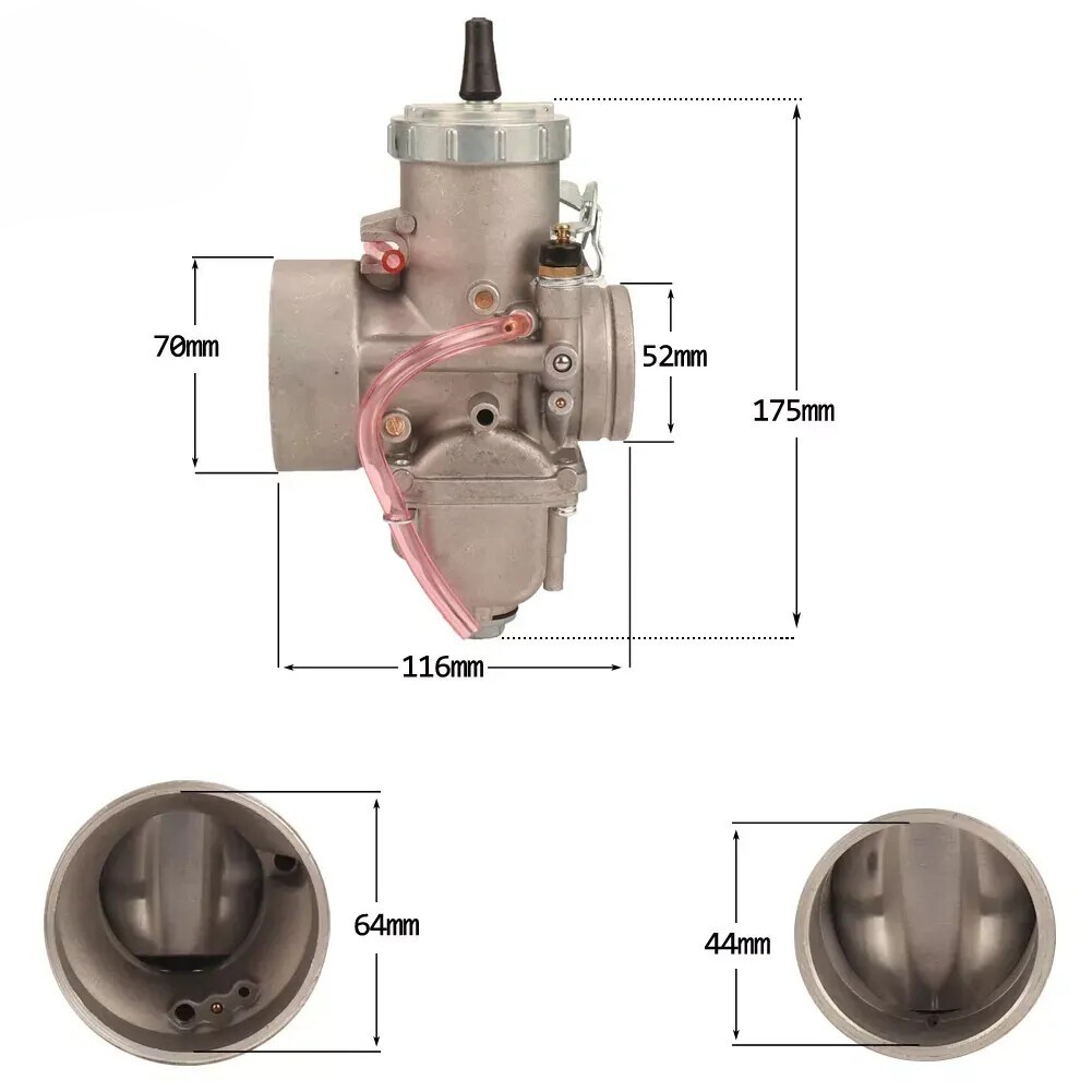 1 Pcs VM44 44mm Carburetor for Mikuni Round Slide VM44-3001 Spigot Carb Refit
