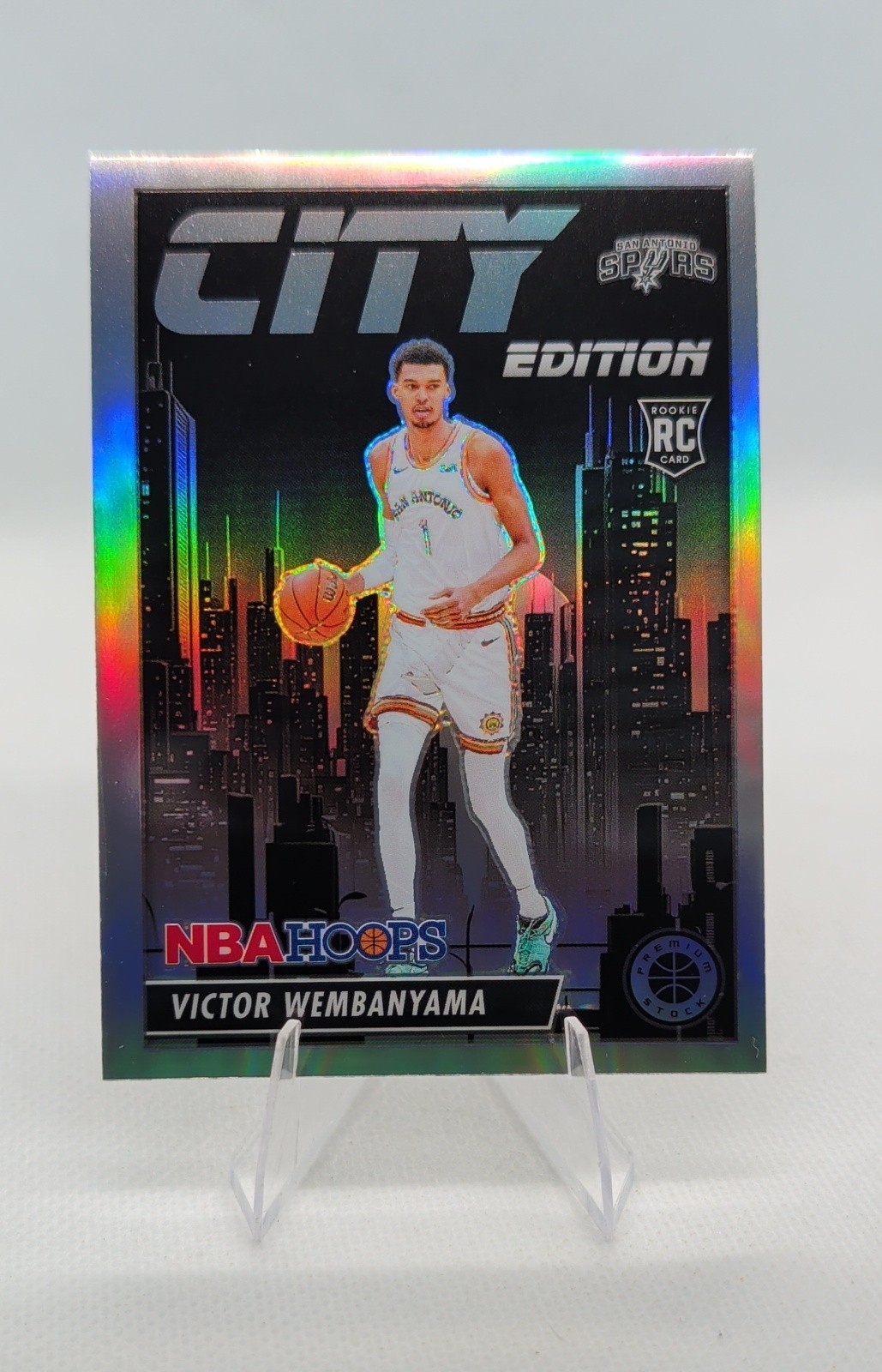 2023-24 Panini Nba Hoops Premium Stock - City Edition Victor Wembanyama #25...