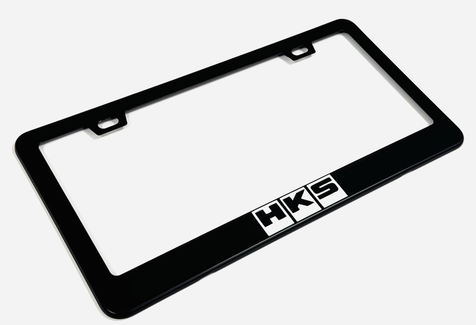 HKS Metal License Plate Frame | Street Racing Performance | Reflective White HKS Metal License Plate Frame | Street Racing Performance | Reflective White
