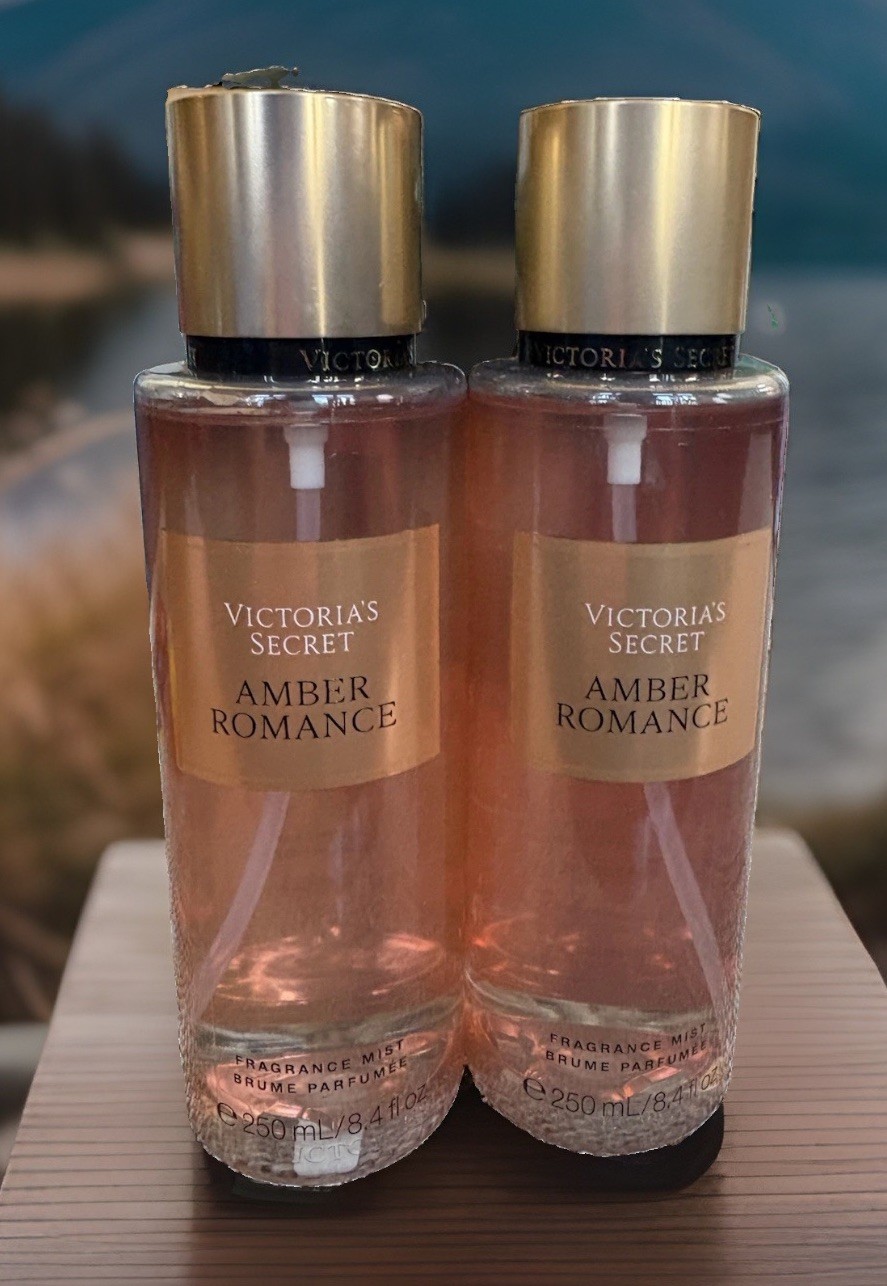 Victoria's Secret AMBER ROMANCE Fragrance Mist Body Spray 8.4oz/250ml Pack Of 2 Victoria's Secret AMBER ROMANCE Fragrance Mist Body Spray 8.4oz/250ml Pack Of 2