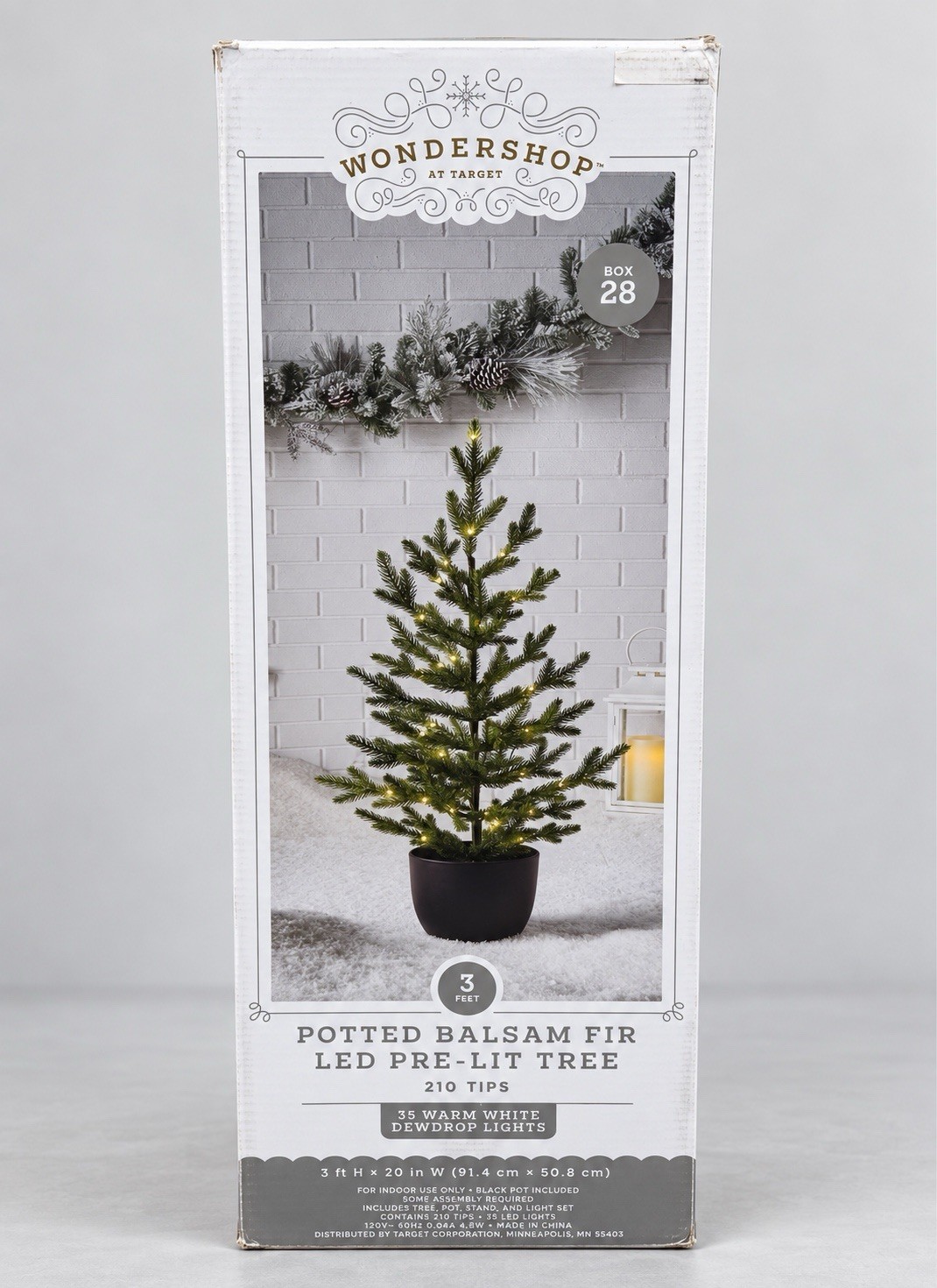 Wondershop Target 3’ Potted Balsam Fir LED Christmas Tree Pre-lit 210 Tips 35 WW