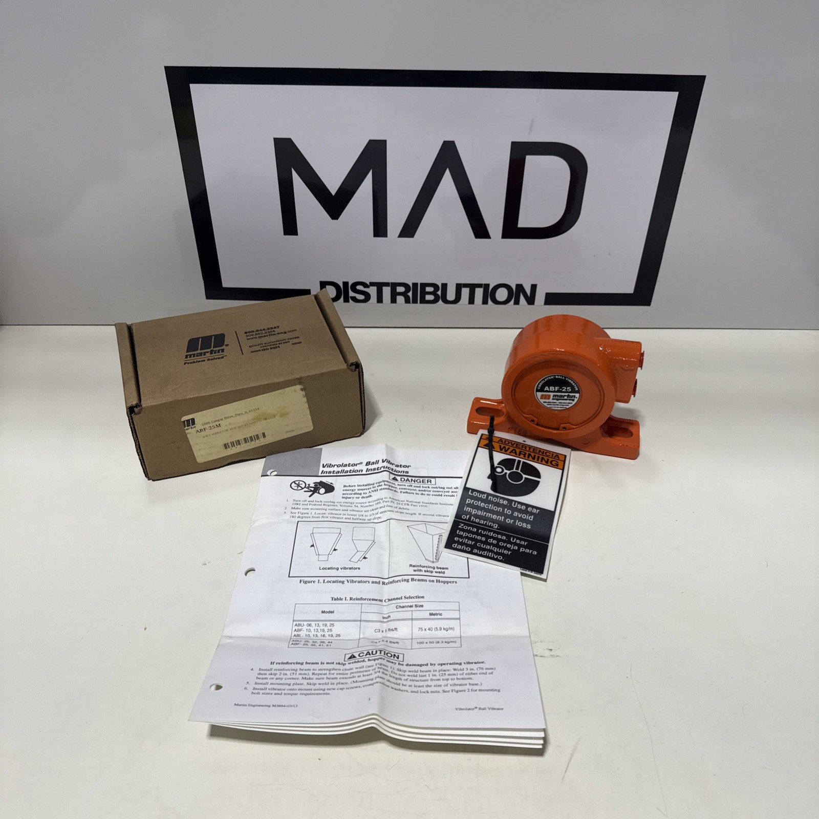 MARTIN ABF-25/ABF25M Pneumatic Rotary Vibrolator ABF Ball Vibrator MARTIN ABF-25/ABF25M Pneumatic Rotary Vibrolator ABF Ball Vibrator