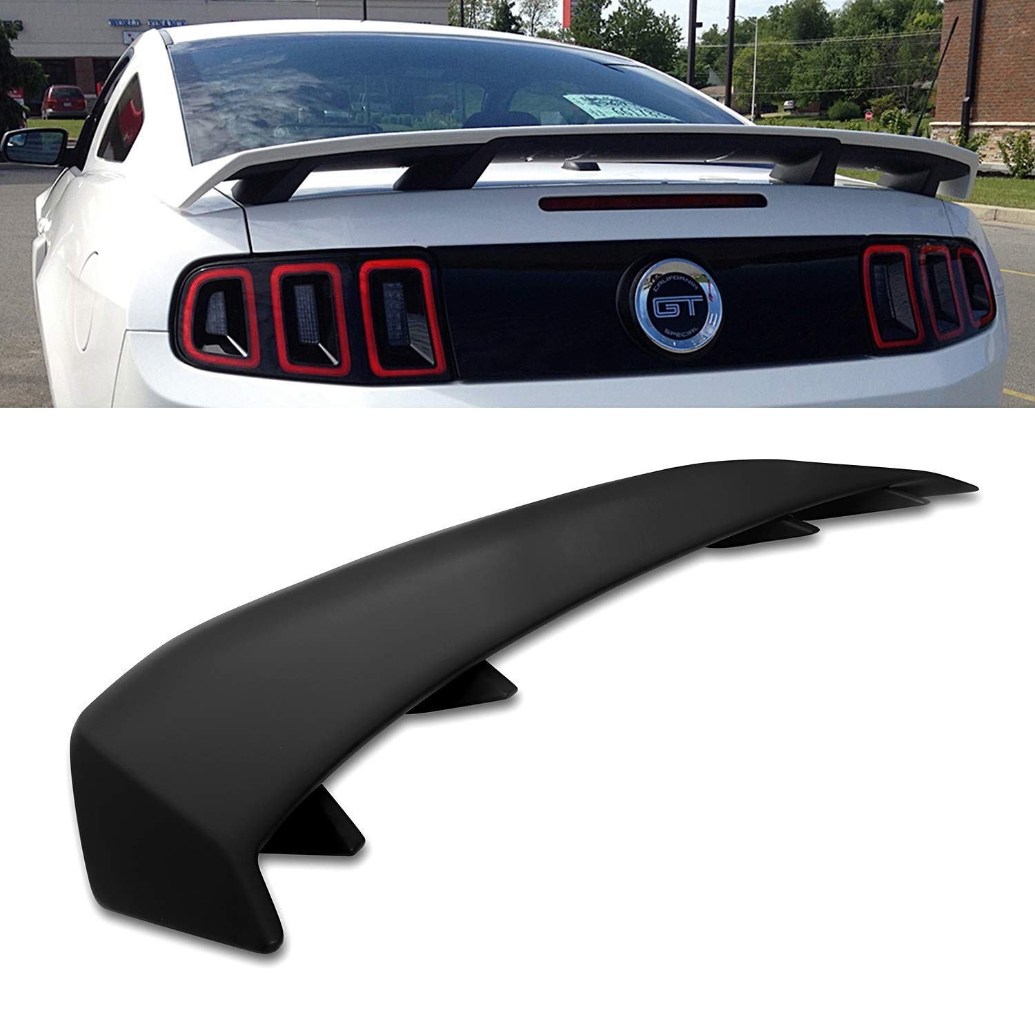 for 10-14 Mustang Laguna Seca Style Flush Mount Rear Trunk Spoiler Wing