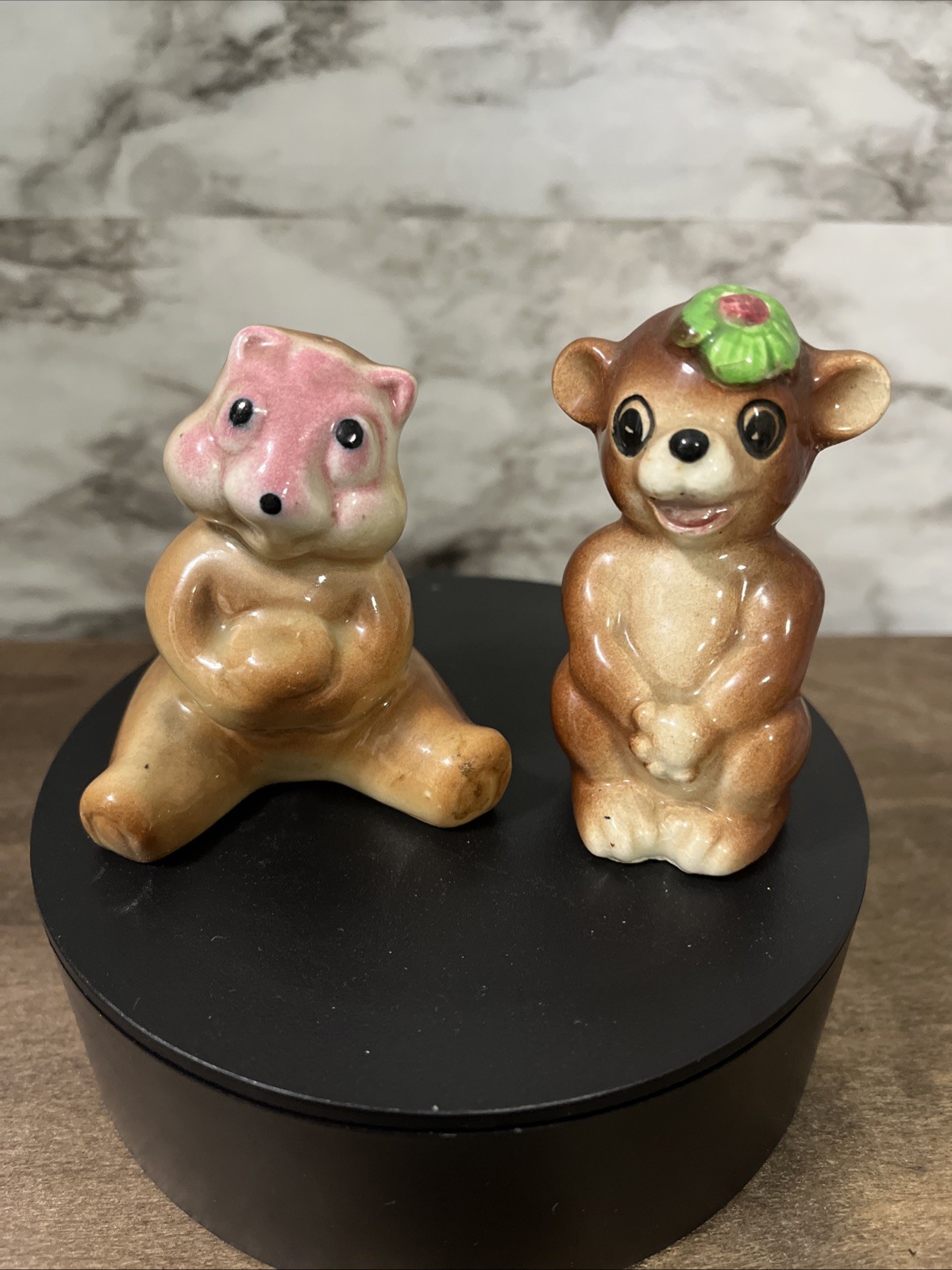 Vintage Japan Anthropomorphic Bears Chipmunk Sale & Pepper Set Vintage Japan Anthropomorphic Bears Chipmunk Sale & Pepper Set