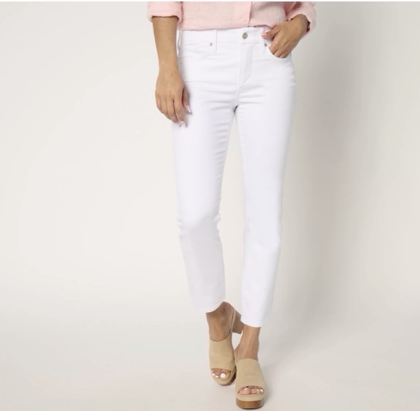 New $119 NYDJ Sheri Slim Jeans Sz 16 Optic White