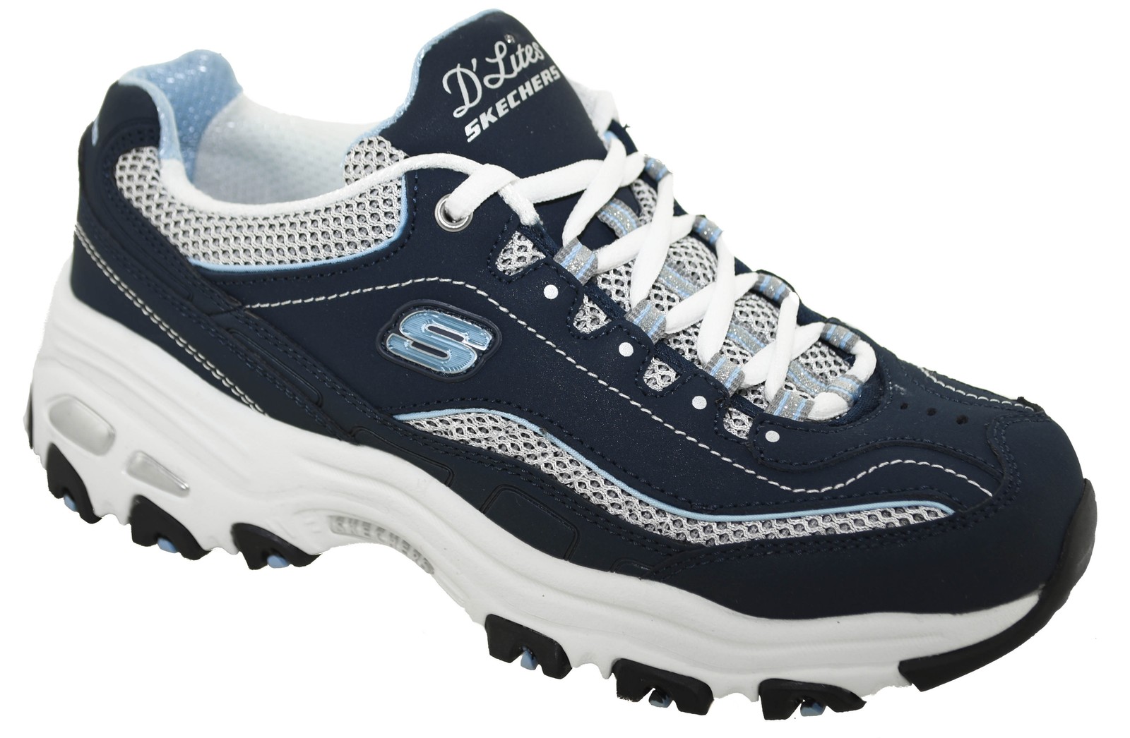 Skecher\'s Women\'s D\'Lites Life Saver Sneaker Navy/White 11860 NWLB