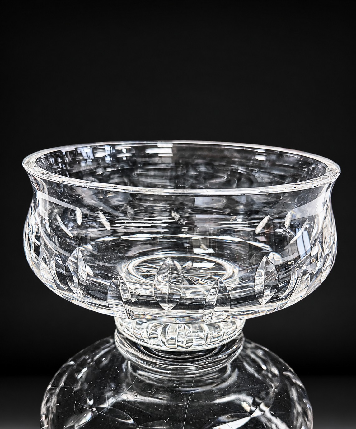 Waterford Crystal Footed Bowl - Etched Star Design, 5.5\