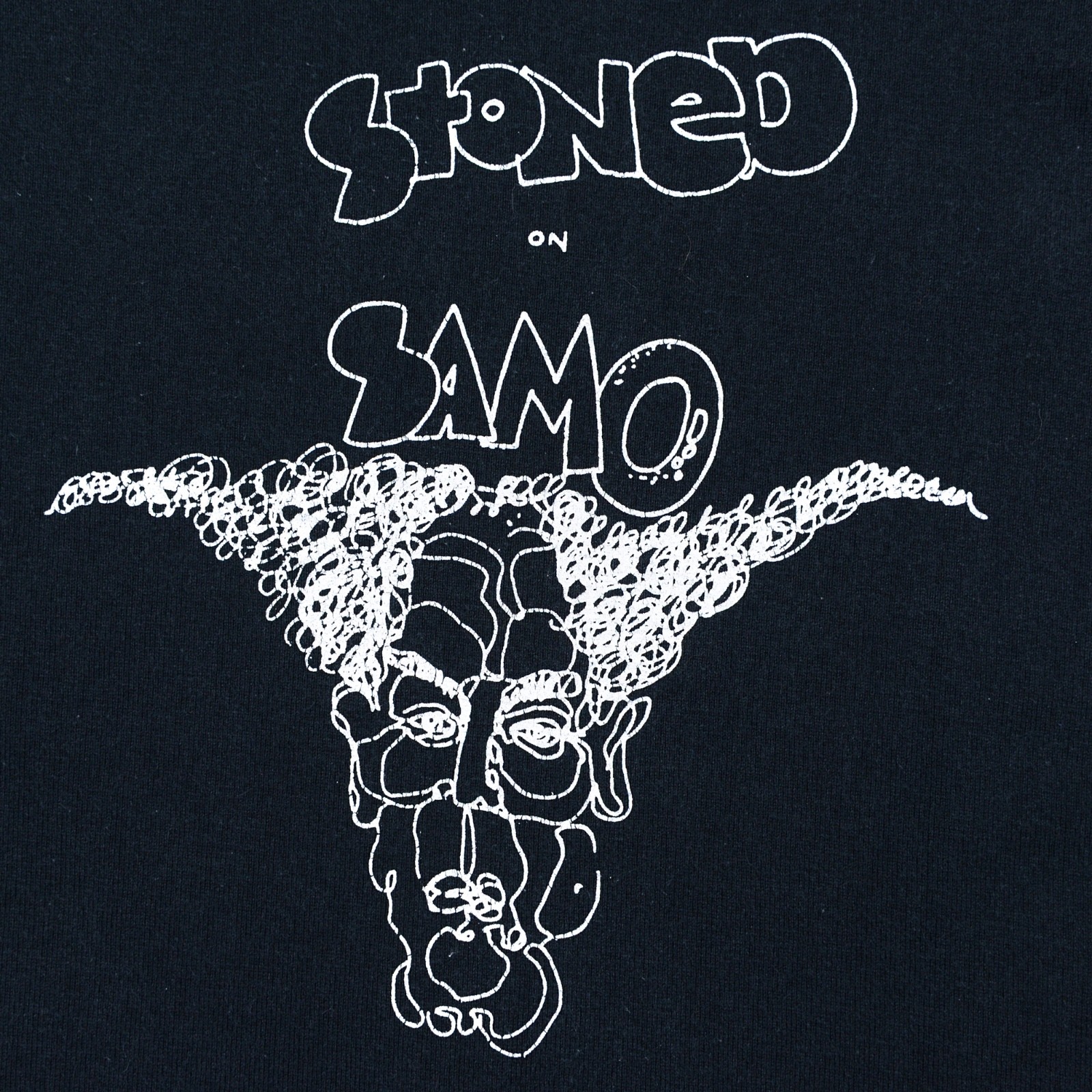 VTG Jean-Michel Basquiat T-Shirt Large Stoned on Samo POPART graphic art NYC